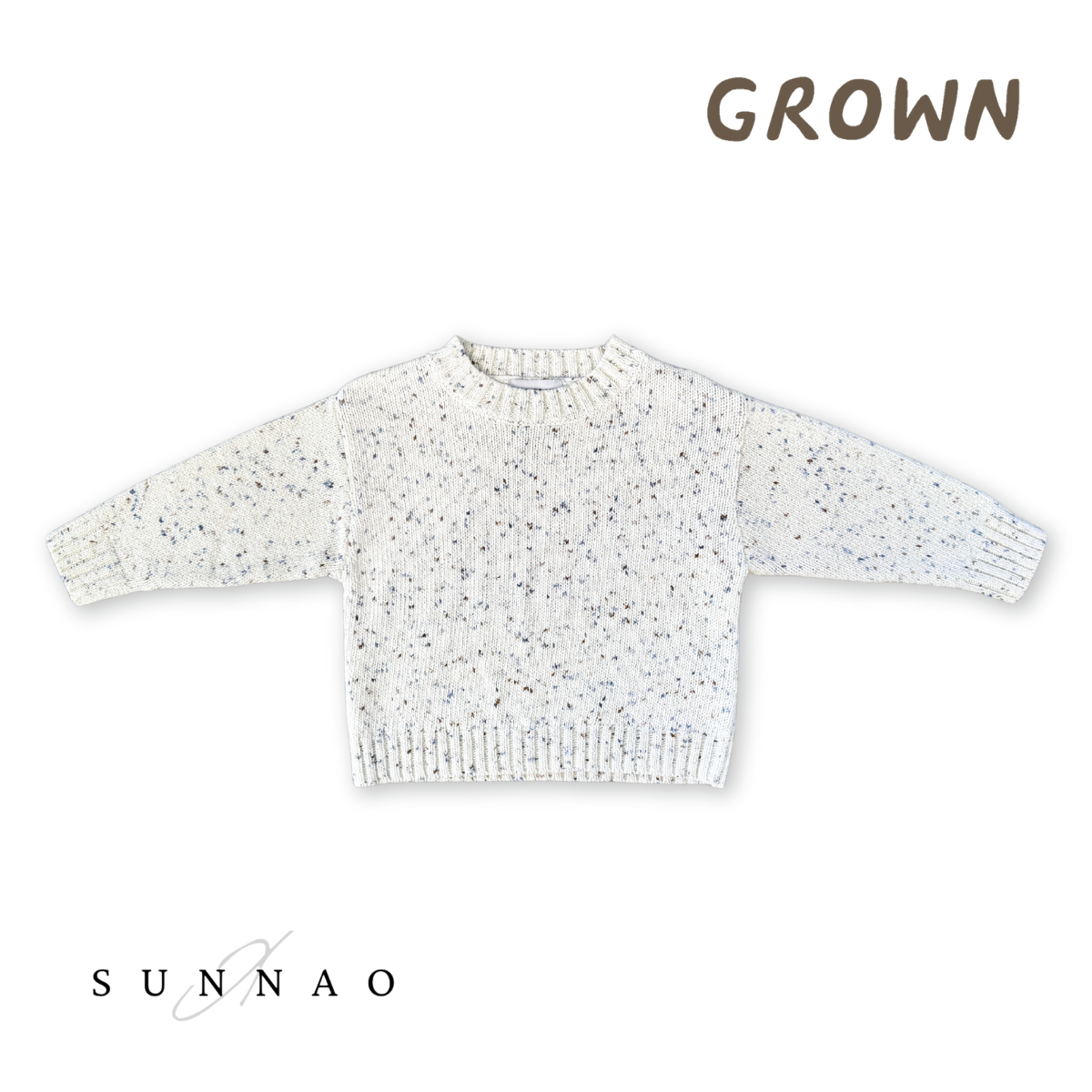 <GROWN> Organic Funfetti Knit Pull Over - Surf