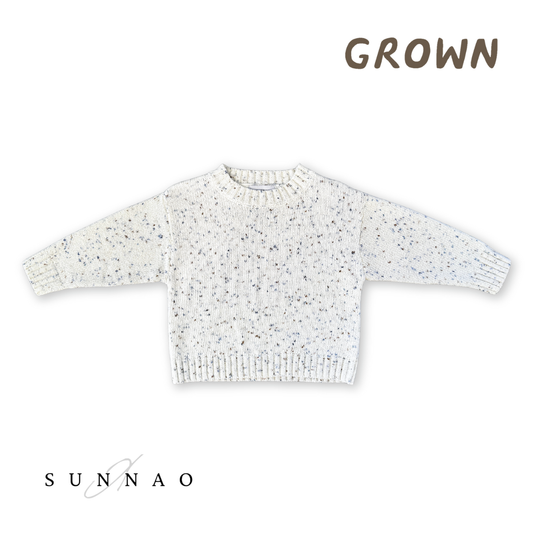 <GROWN> Organic Funfetti Knit Pull Over - Surf