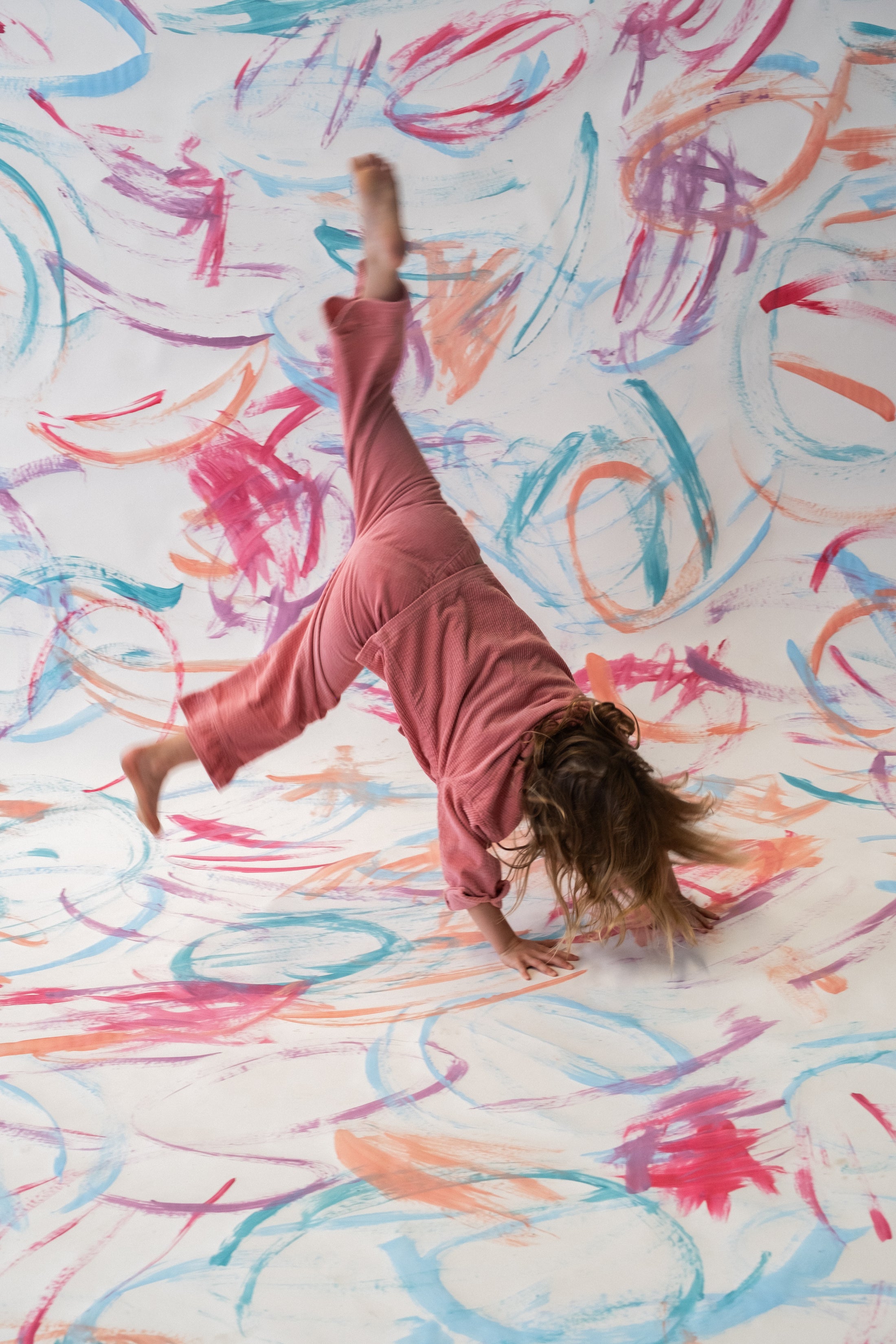 <GROWN> Organic Cord Frill Pant - Sorbet　