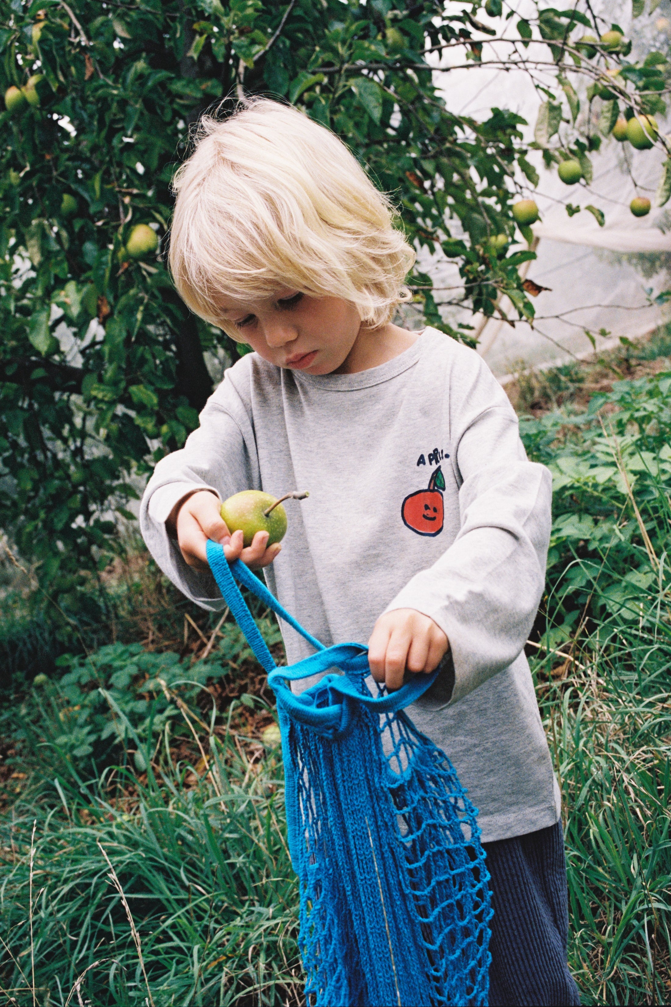<GROWN> Organic Fruit Salad LS Tee - Gray Marle