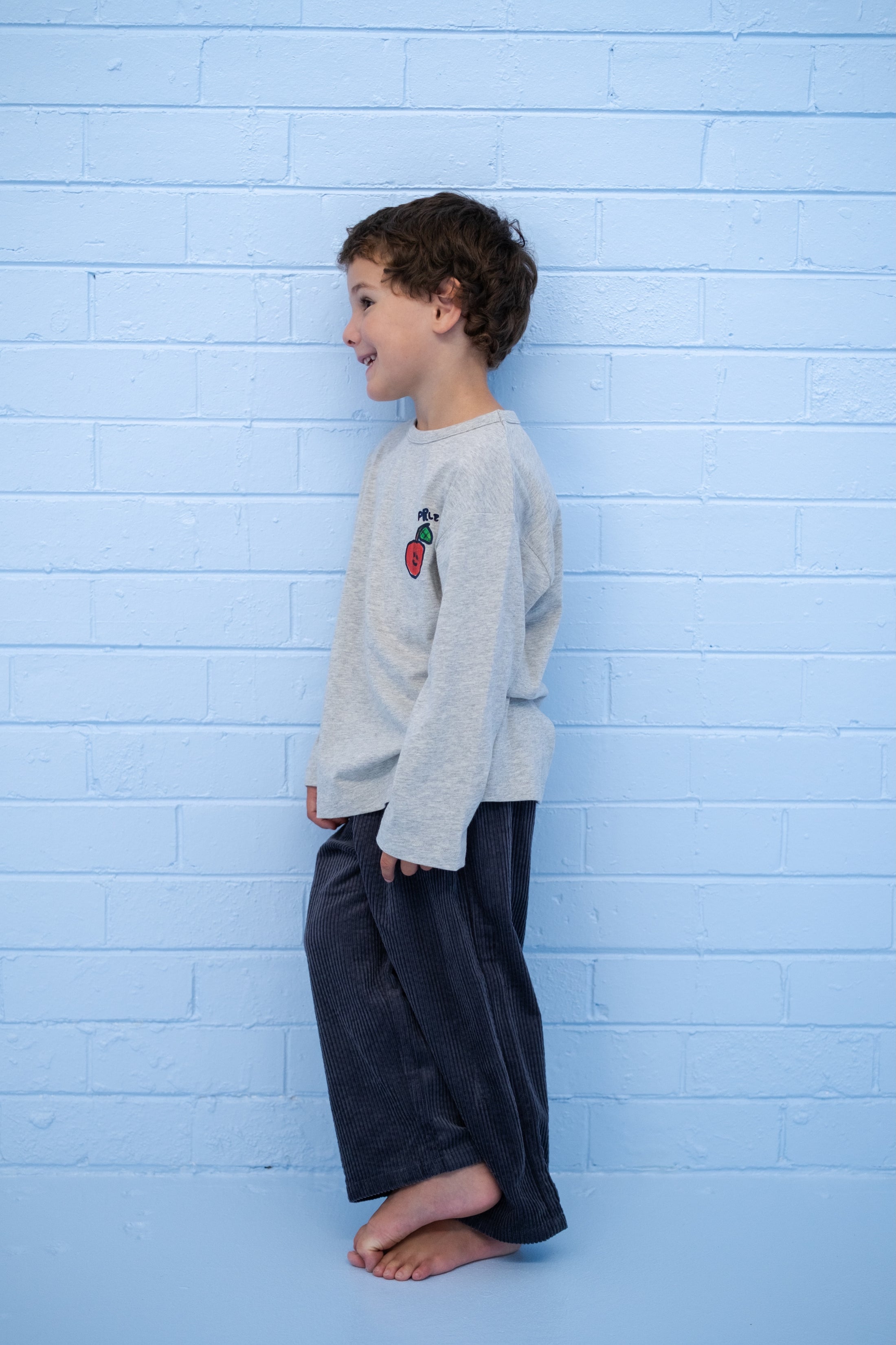 <GROWN> Organic Fruit Salad LS Tee - Gray Marle