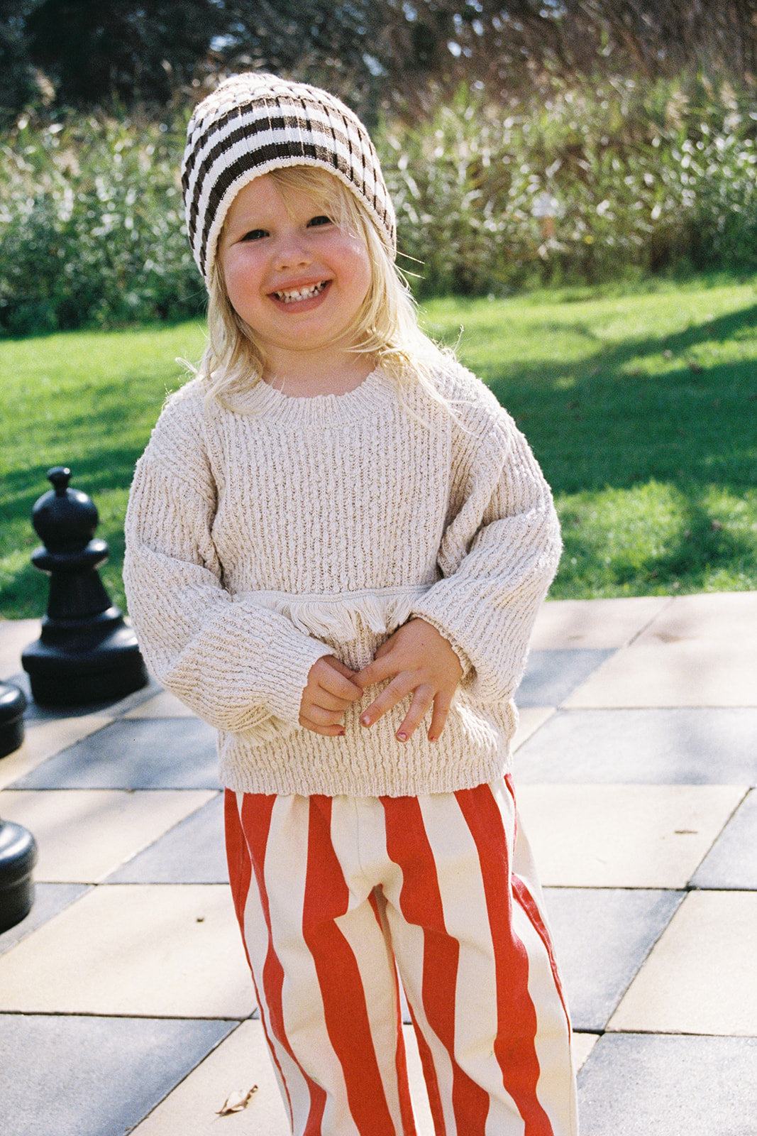 <GROWN> Organic Everyday Stripe Pant - Sauce
