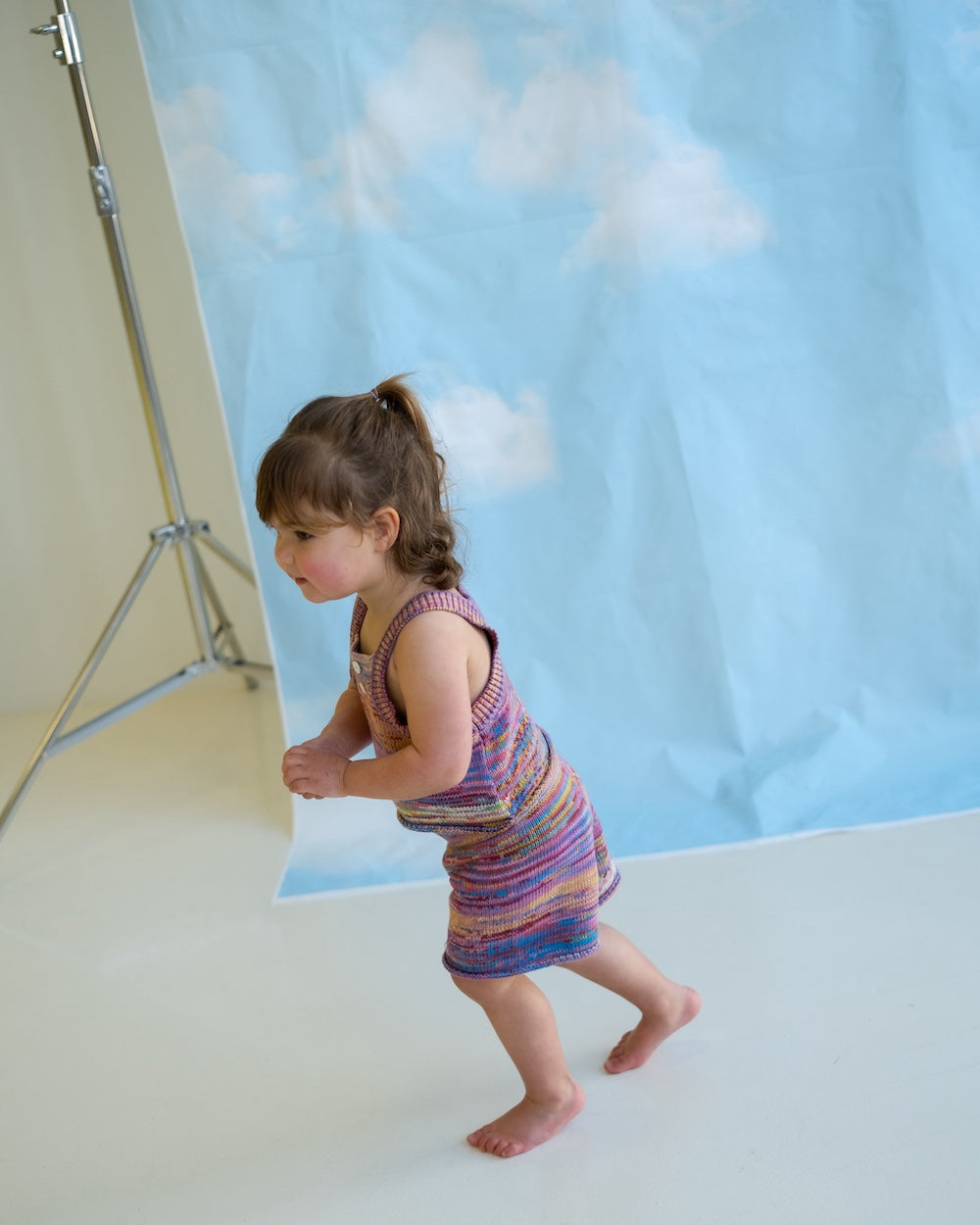 <GROWN> Knitted Singlet Top - Rainbow