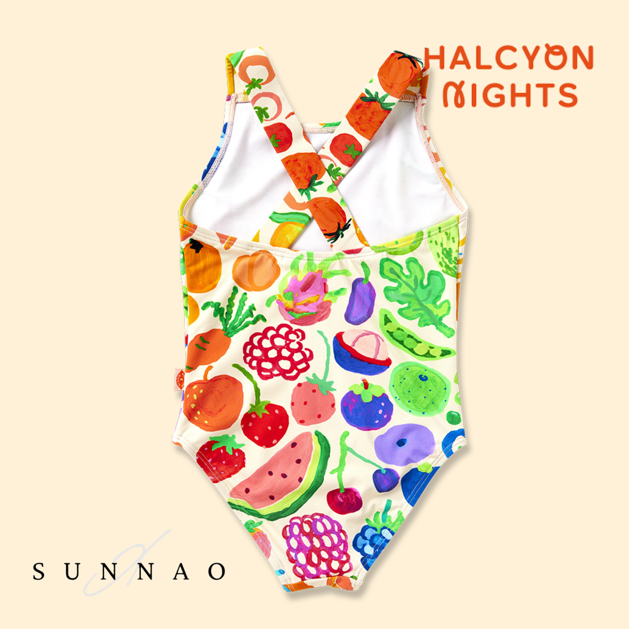 <Halcyon Nights> Elastic Strap Bather Eat The Rainbow　