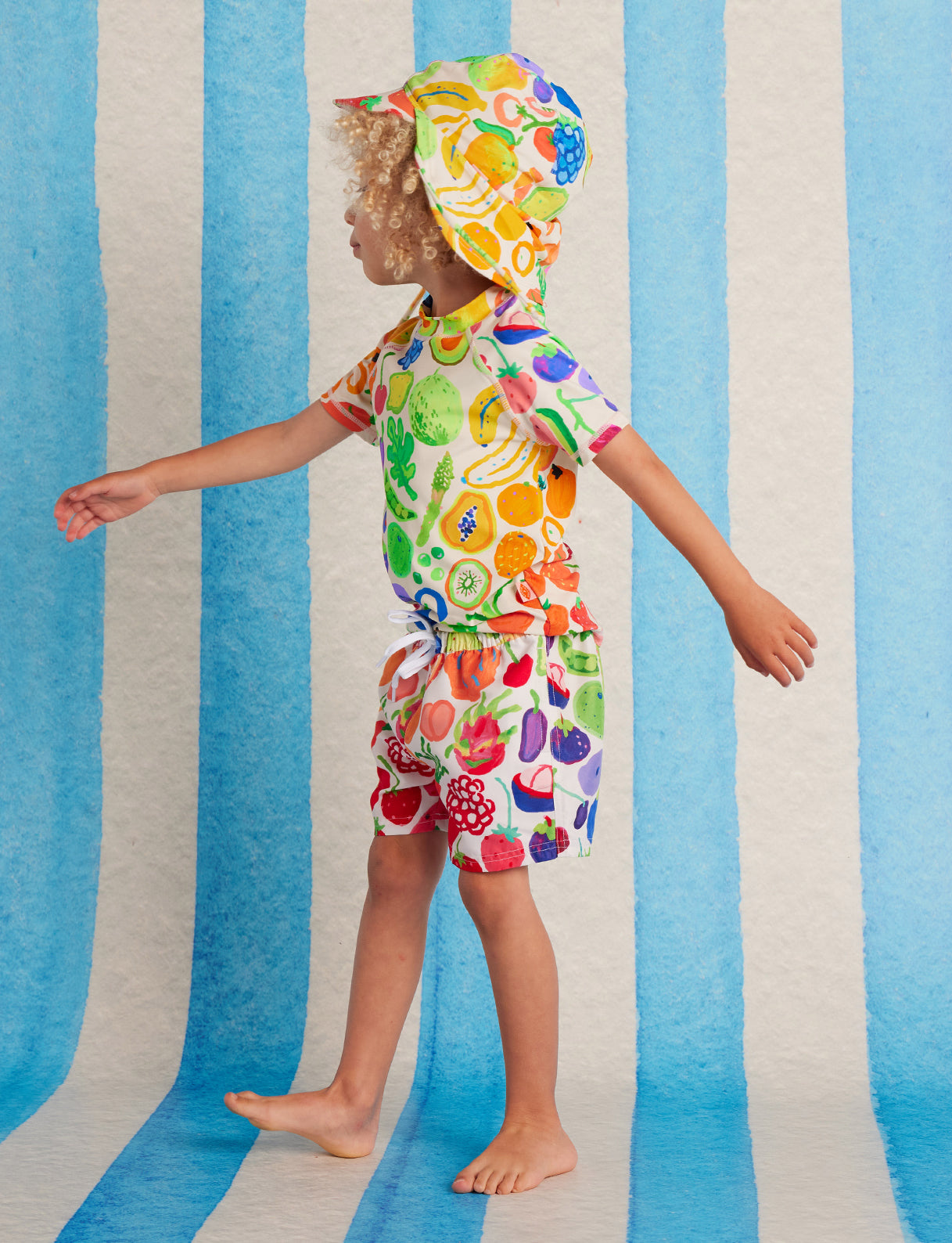 <Halcyon Nights> Kids Boardshorts Eat The Rainbow
