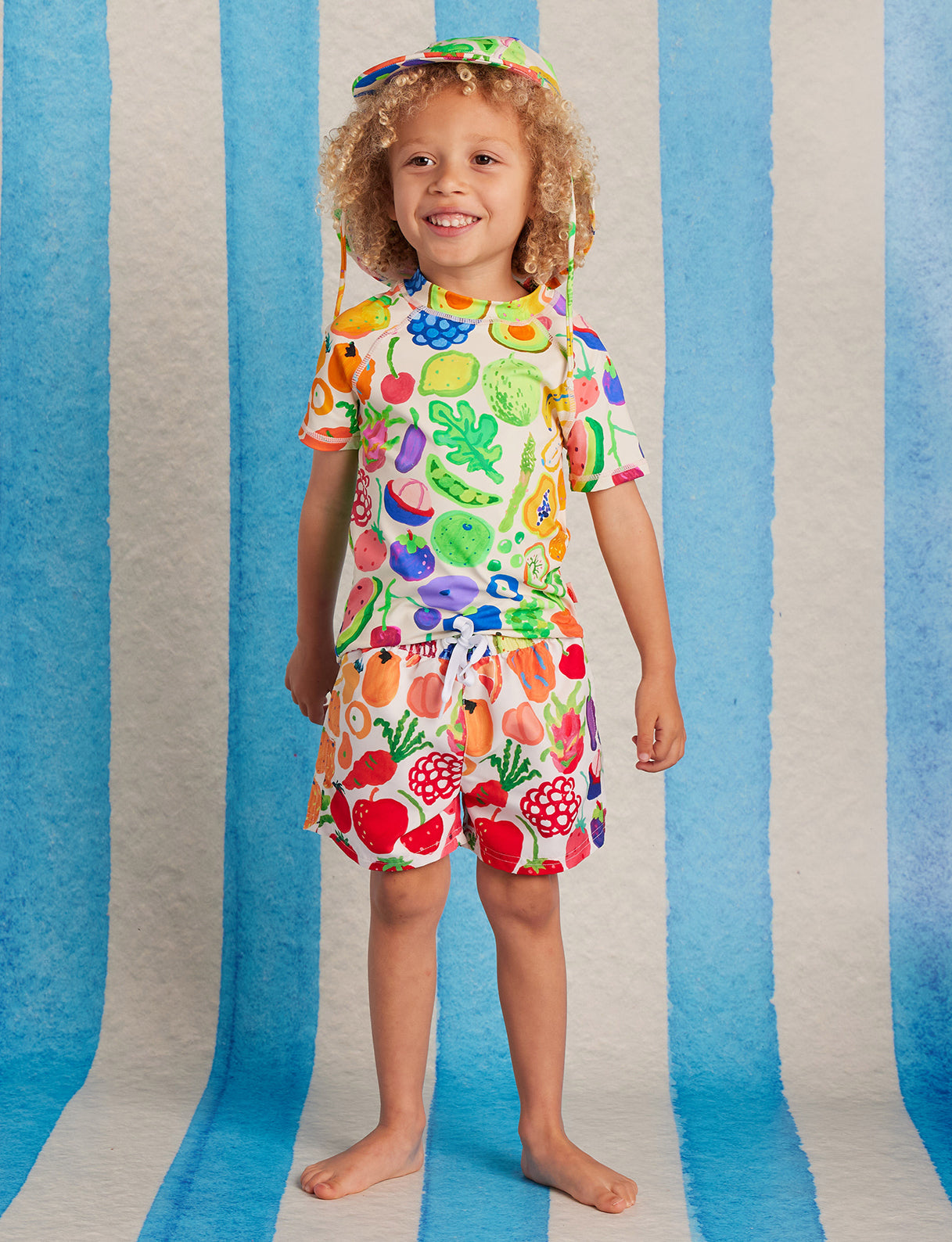 <Halcyon Nights> Kids Boardshorts Eat The Rainbow