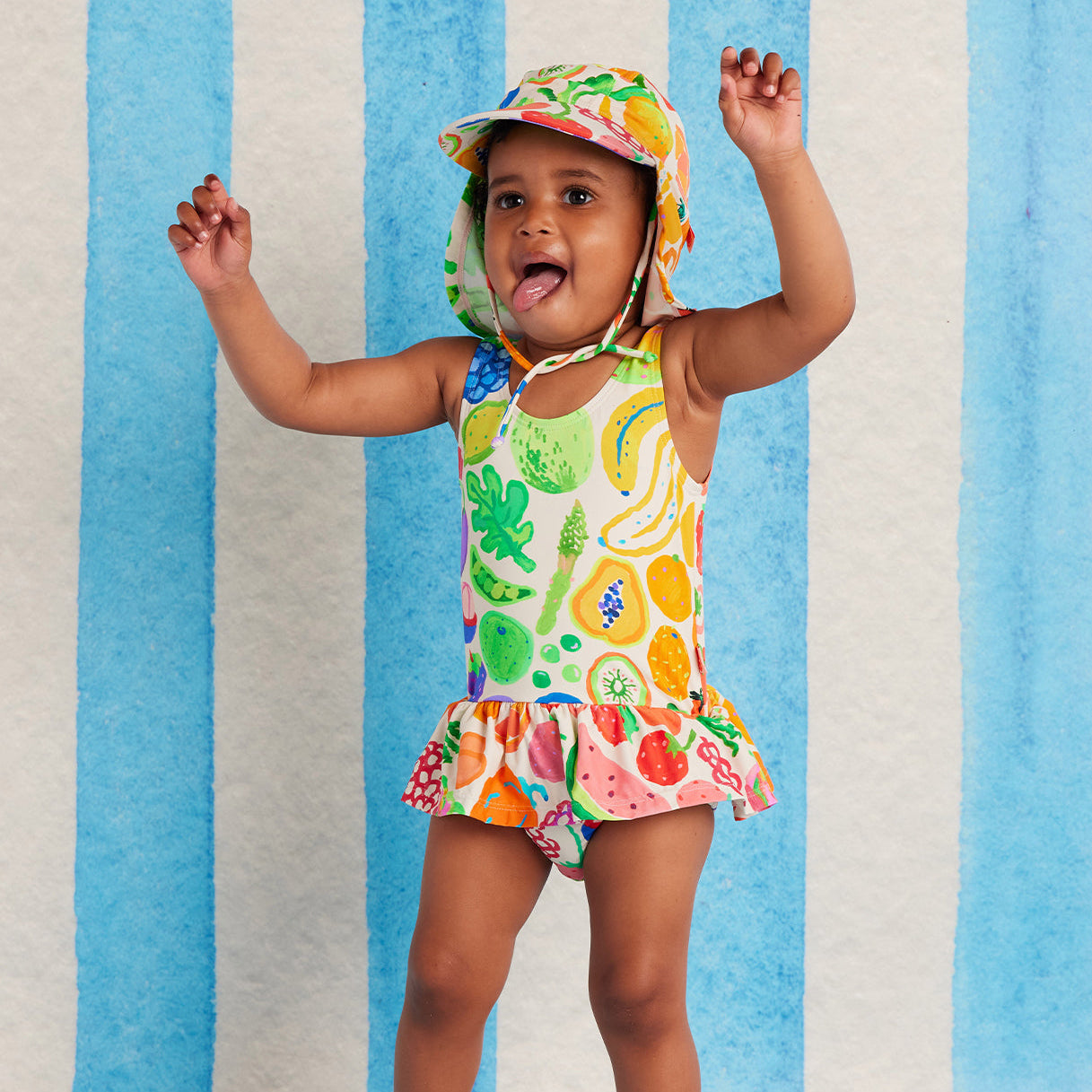 <Halcyon Nights> Baby Frill Bather Eat The Rainbow