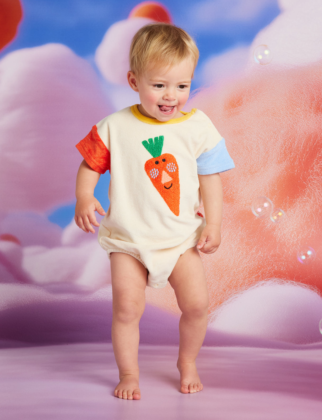 <Halcyon Nights> Pocket Patch Terry Short Sleeve Bodysuit