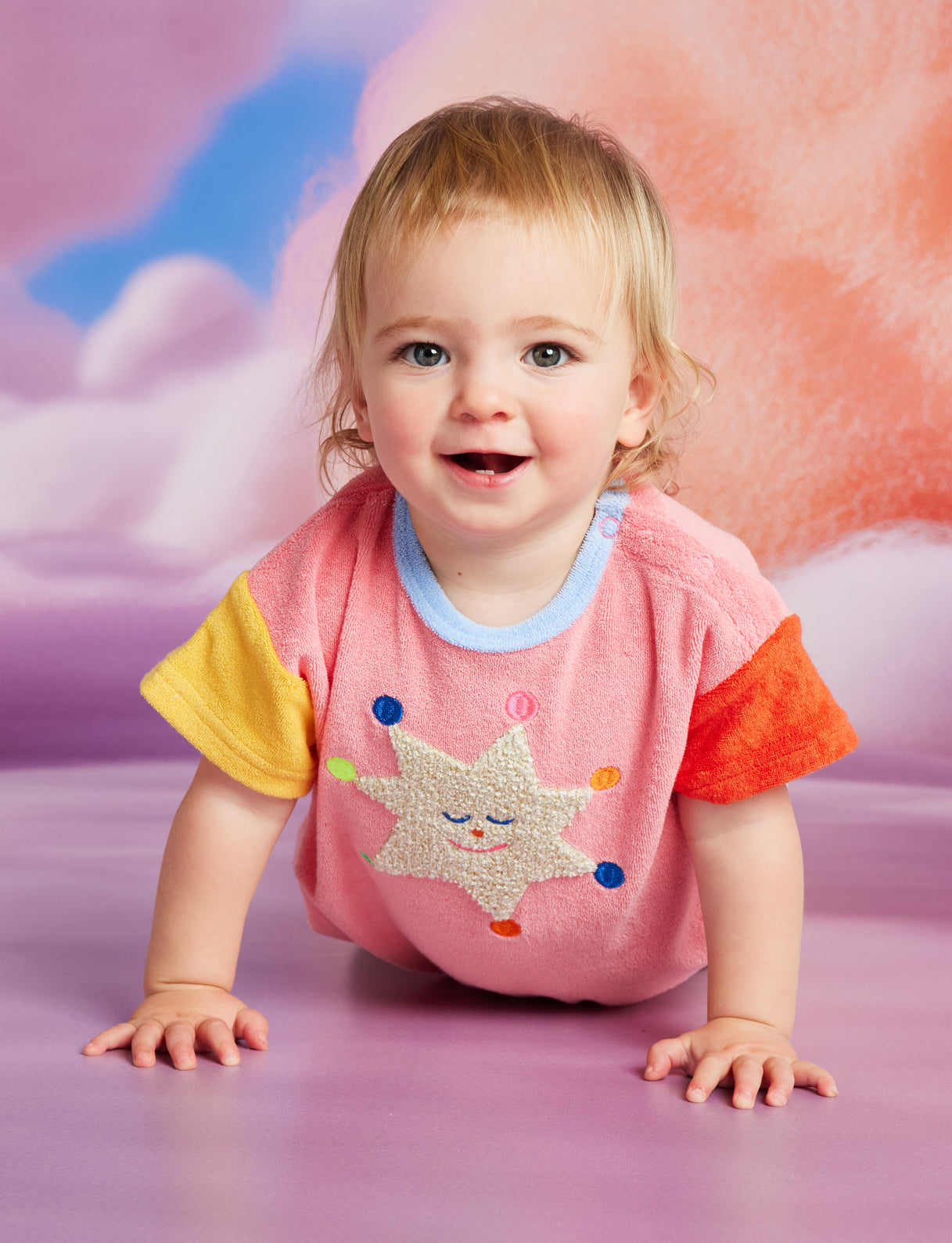 <Halcyon Nights> Stars Terry Short Sleeve Bodysuit