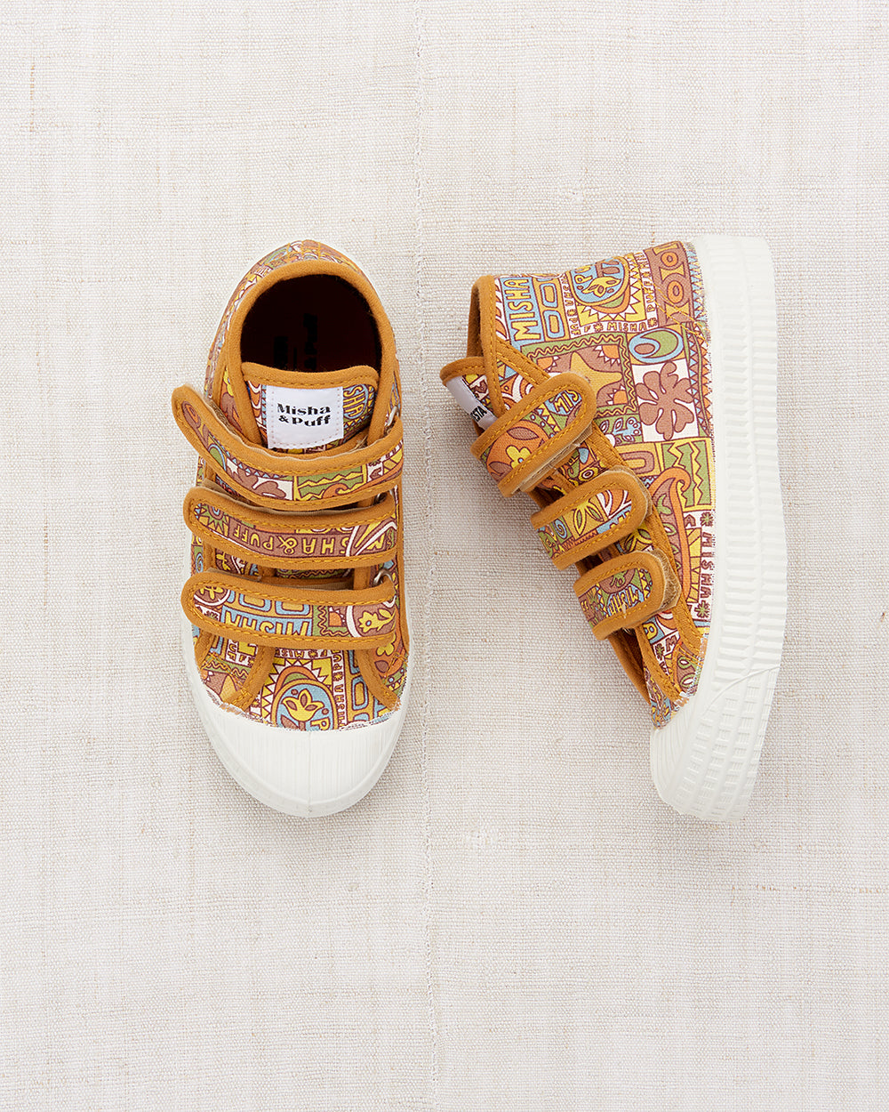 <Misha&Puff>hight top velcro sneaker - rose gold groovy paisley（25-30）