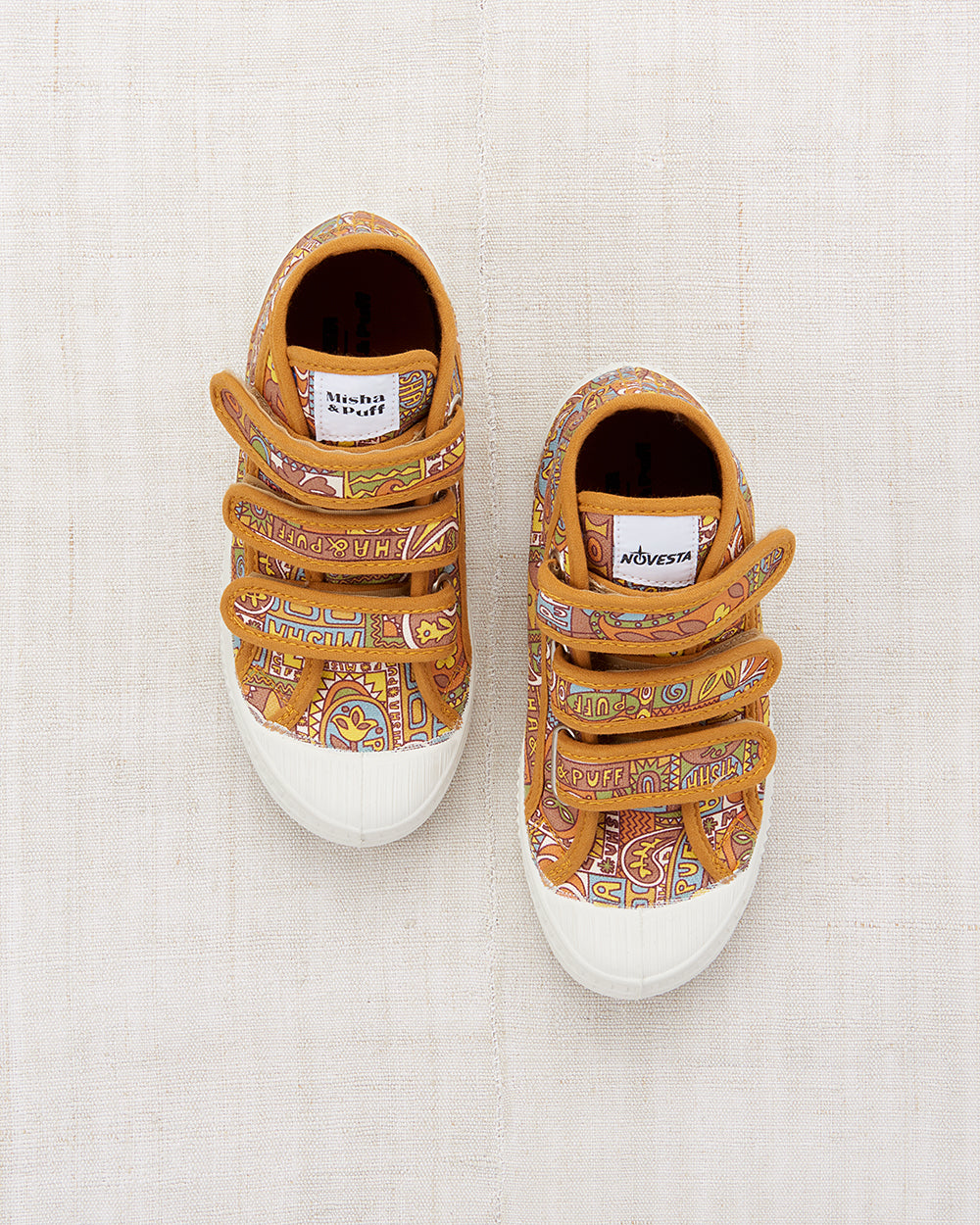 <Misha&Puff>hight top velcro sneaker - rose gold groovy paisley（25-30）