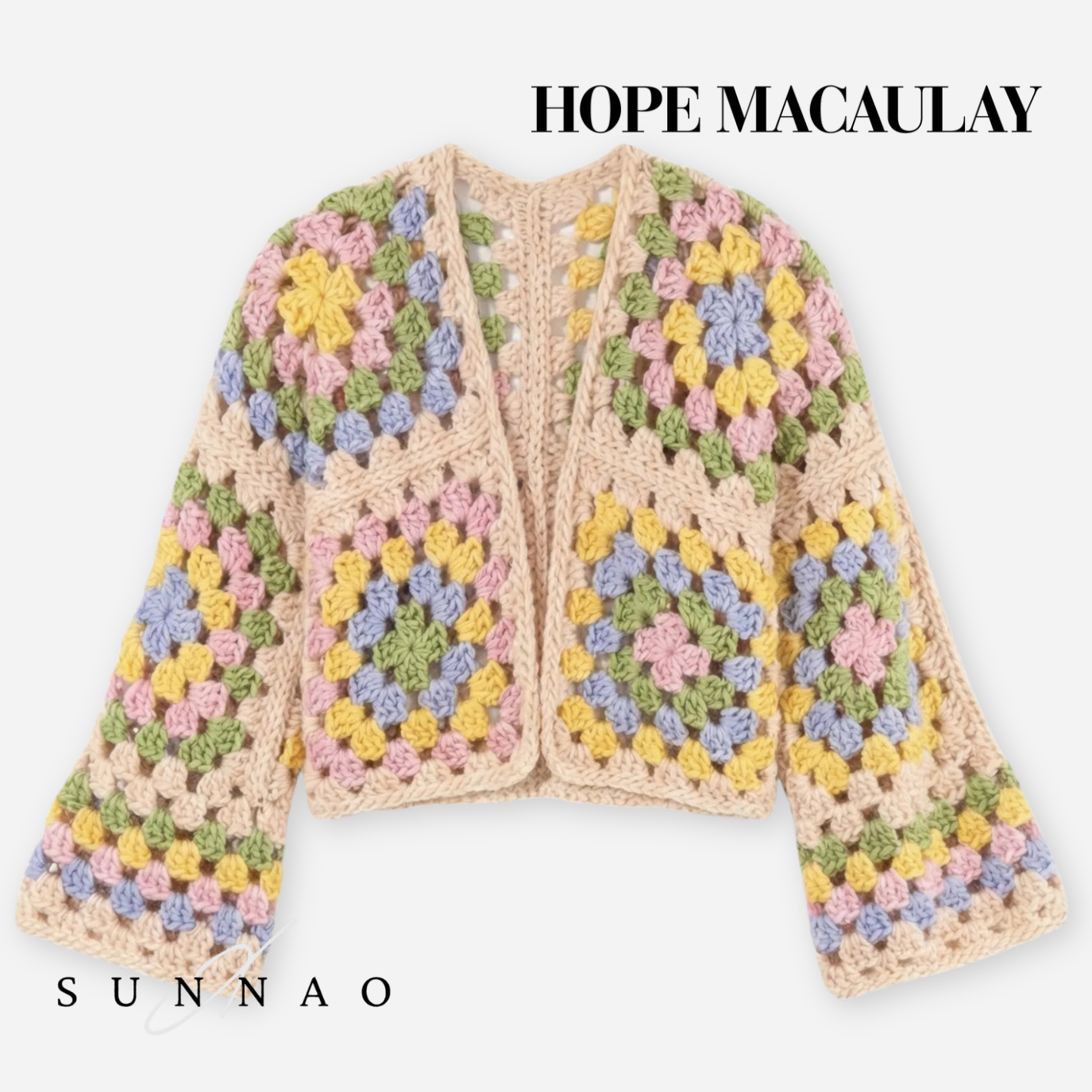 【受注生産】<Hope Macaulay> Margot Chunky Crochet Cardigan
