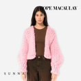 Gallery viewerに画像を読み込む, 【受注生産】<Hope Macaulay> Pink Irish Colossal Knit Wool Cardigan
