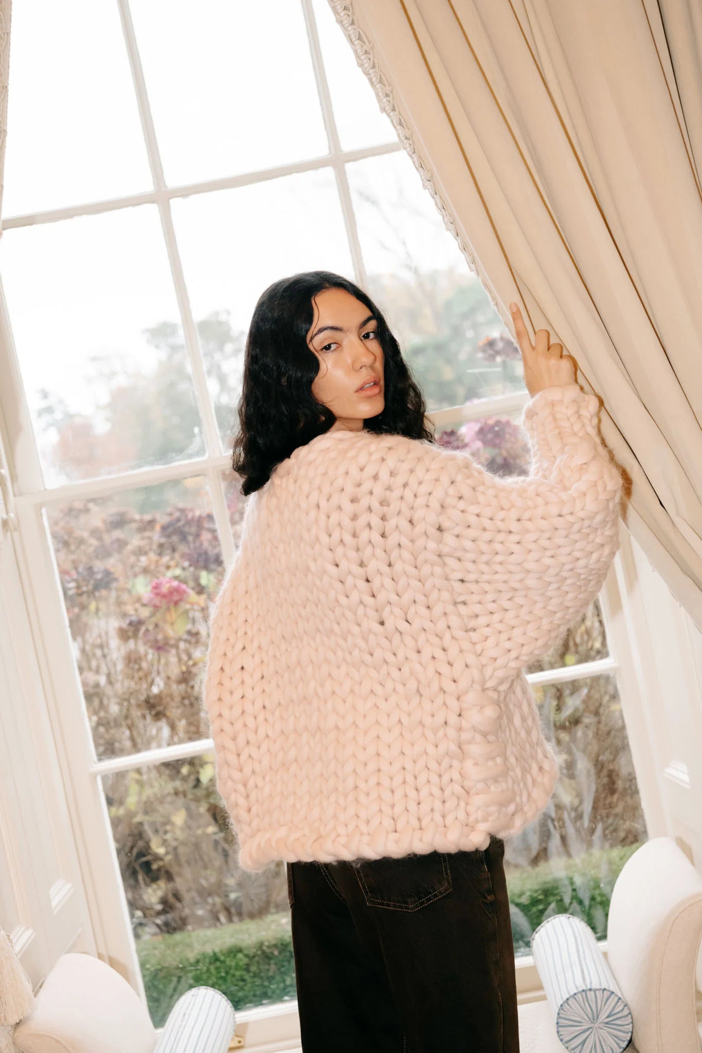 【受注生産】<Hope Macaulay> Cream Colossal Knit Cardigan