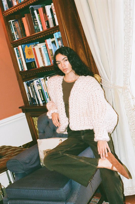 【受注生産】<Hope Macaulay> Cream Colossal Knit Cardigan