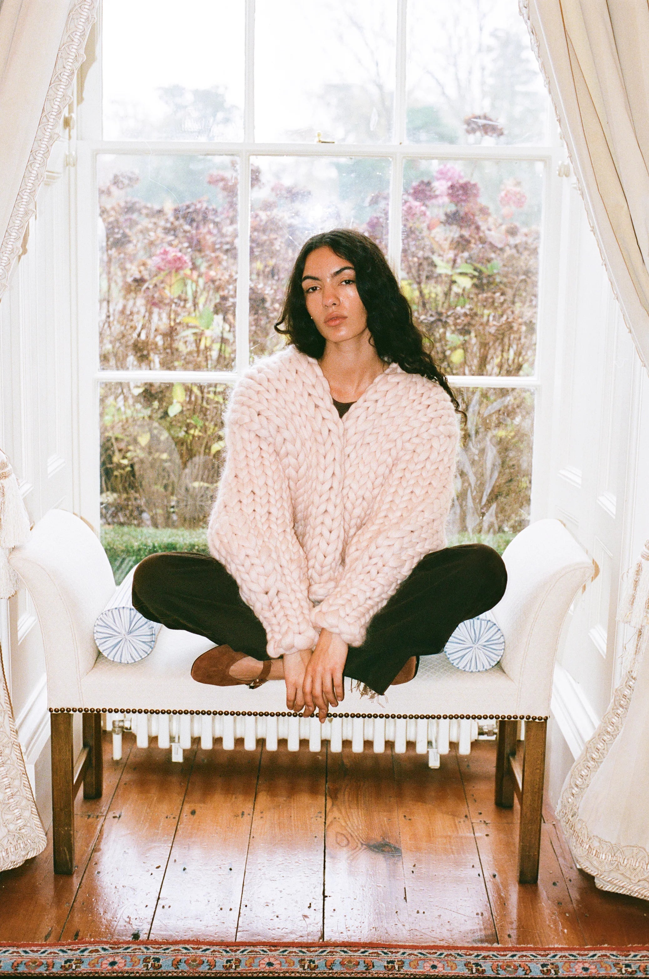 【受注生産】<Hope Macaulay> Cream Colossal Knit Cardigan