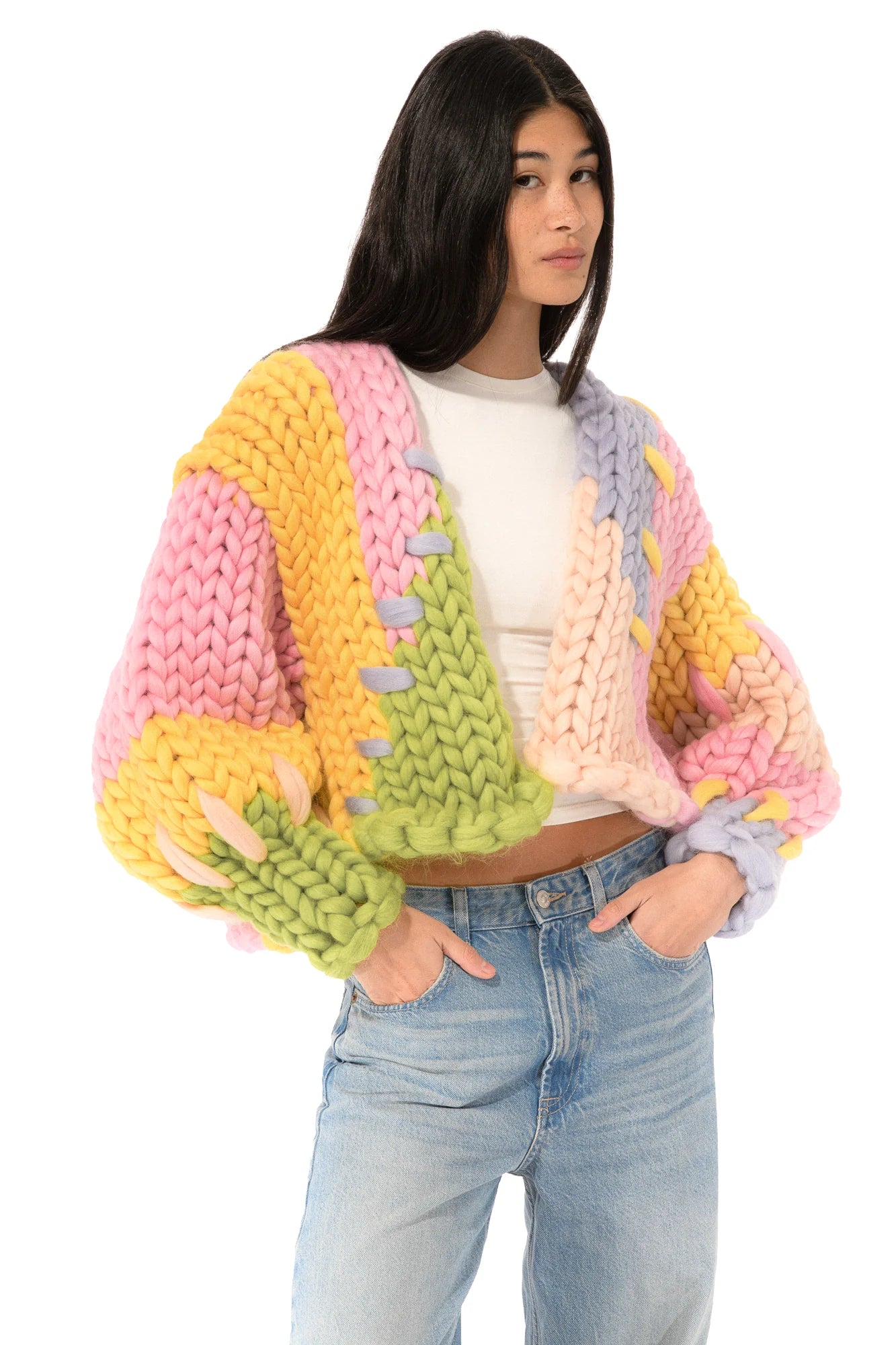 【受注生産】<Hope Macaulay> Pastel Colossal Knit Cardigan