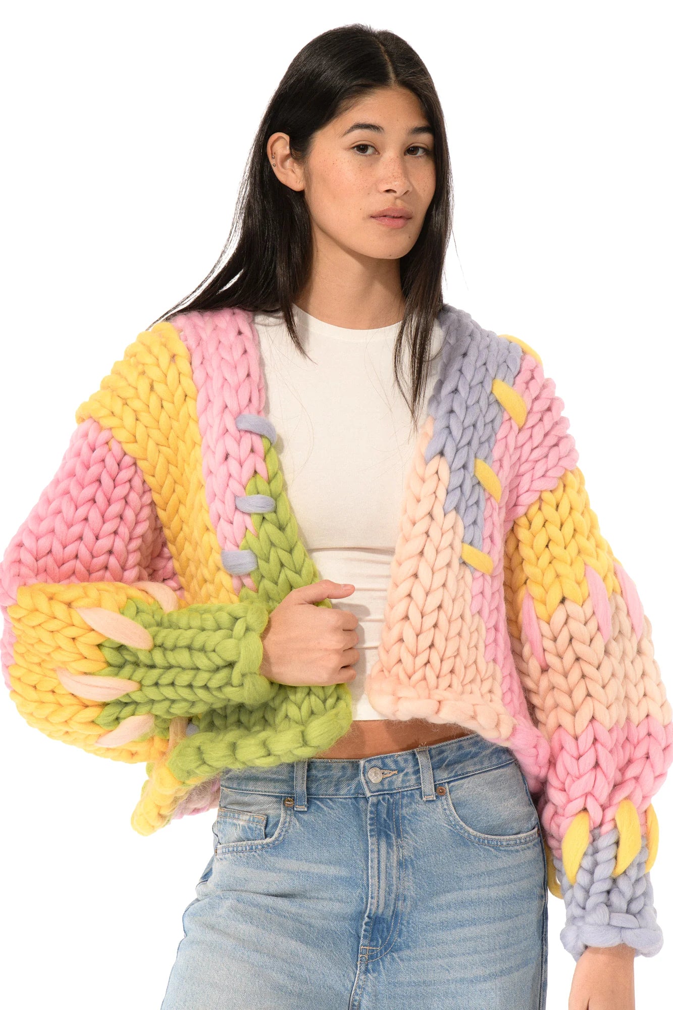 【受注生産】<Hope Macaulay> Pastel Colossal Knit Cardigan