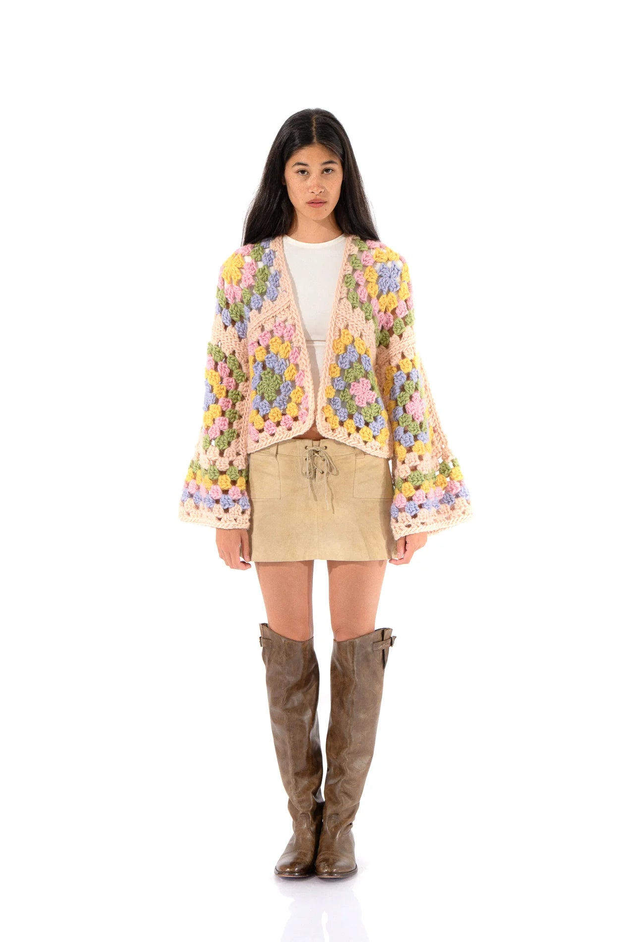 【受注生産】<Hope Macaulay> Margot Chunky Crochet Cardigan