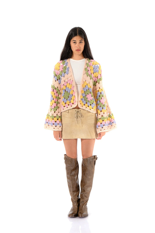【受注生産】<Hope Macaulay> Margot Chunky Crochet Cardigan