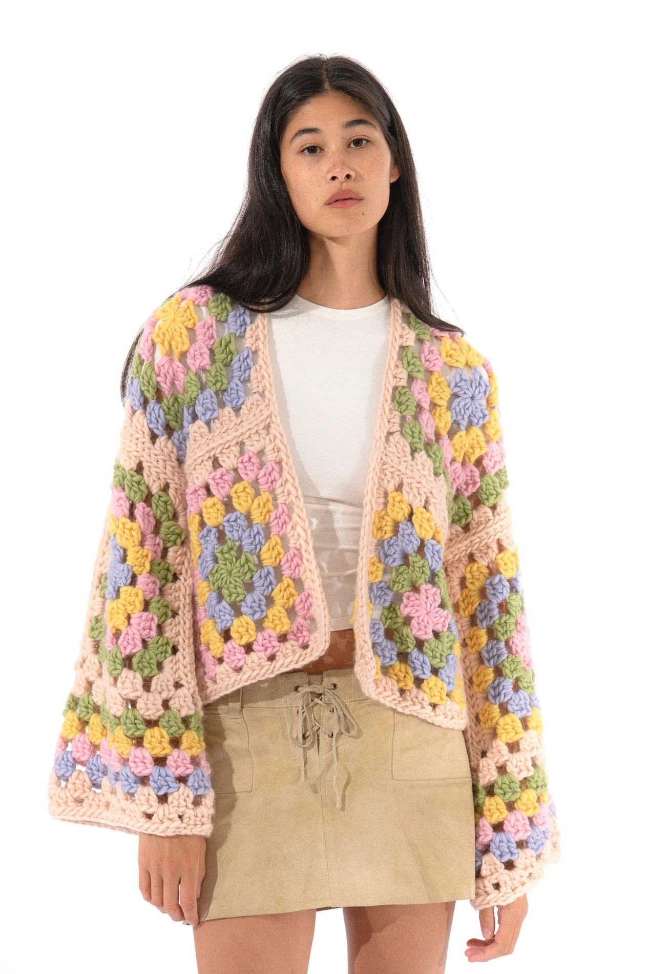 【受注生産】<Hope Macaulay> Margot Chunky Crochet Cardigan