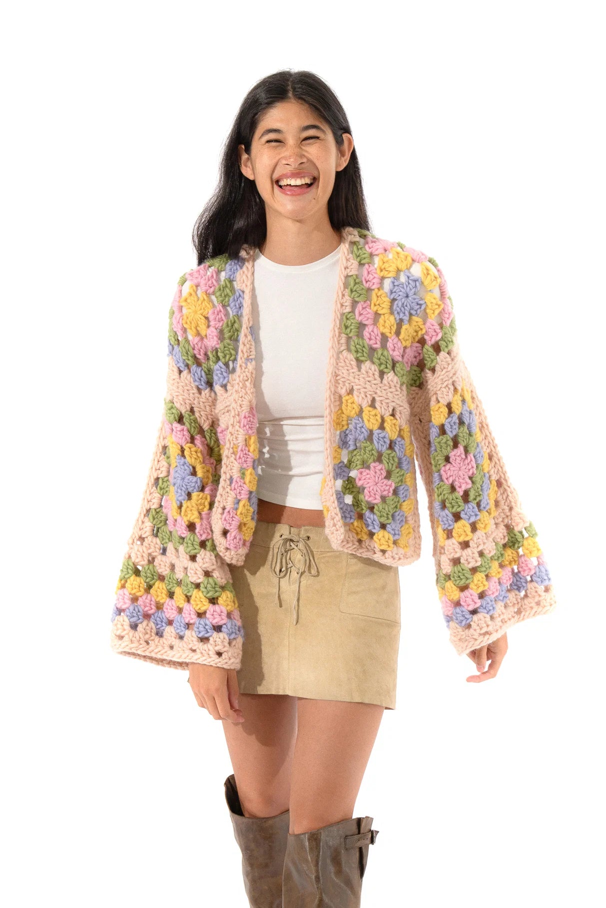 【受注生産】<Hope Macaulay> Margot Chunky Crochet Cardigan