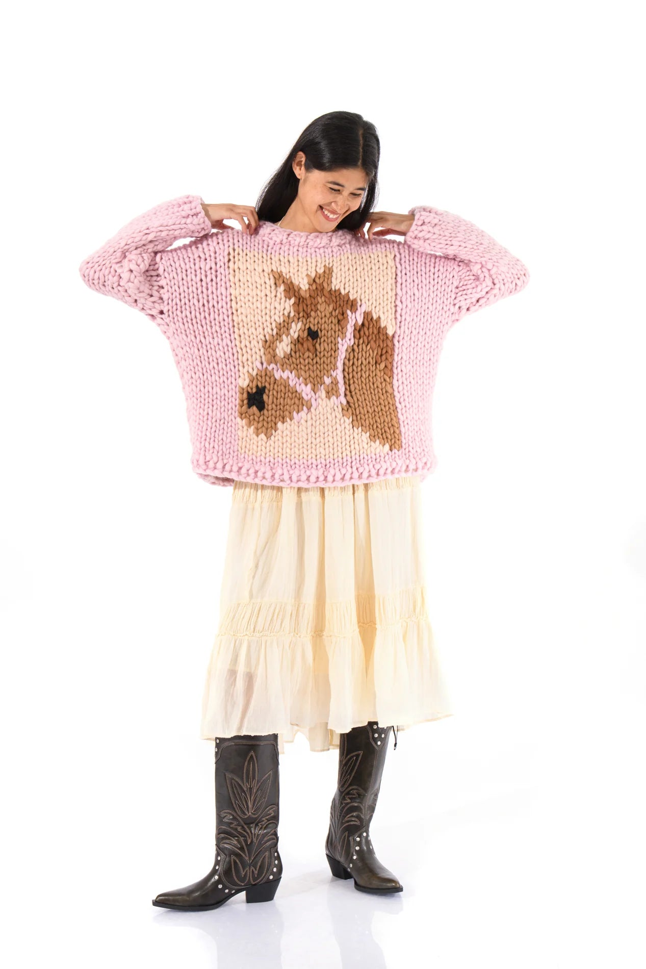 【受注生産】<Hope Macaulay> Cowgirl Chunky Knit Sweater
