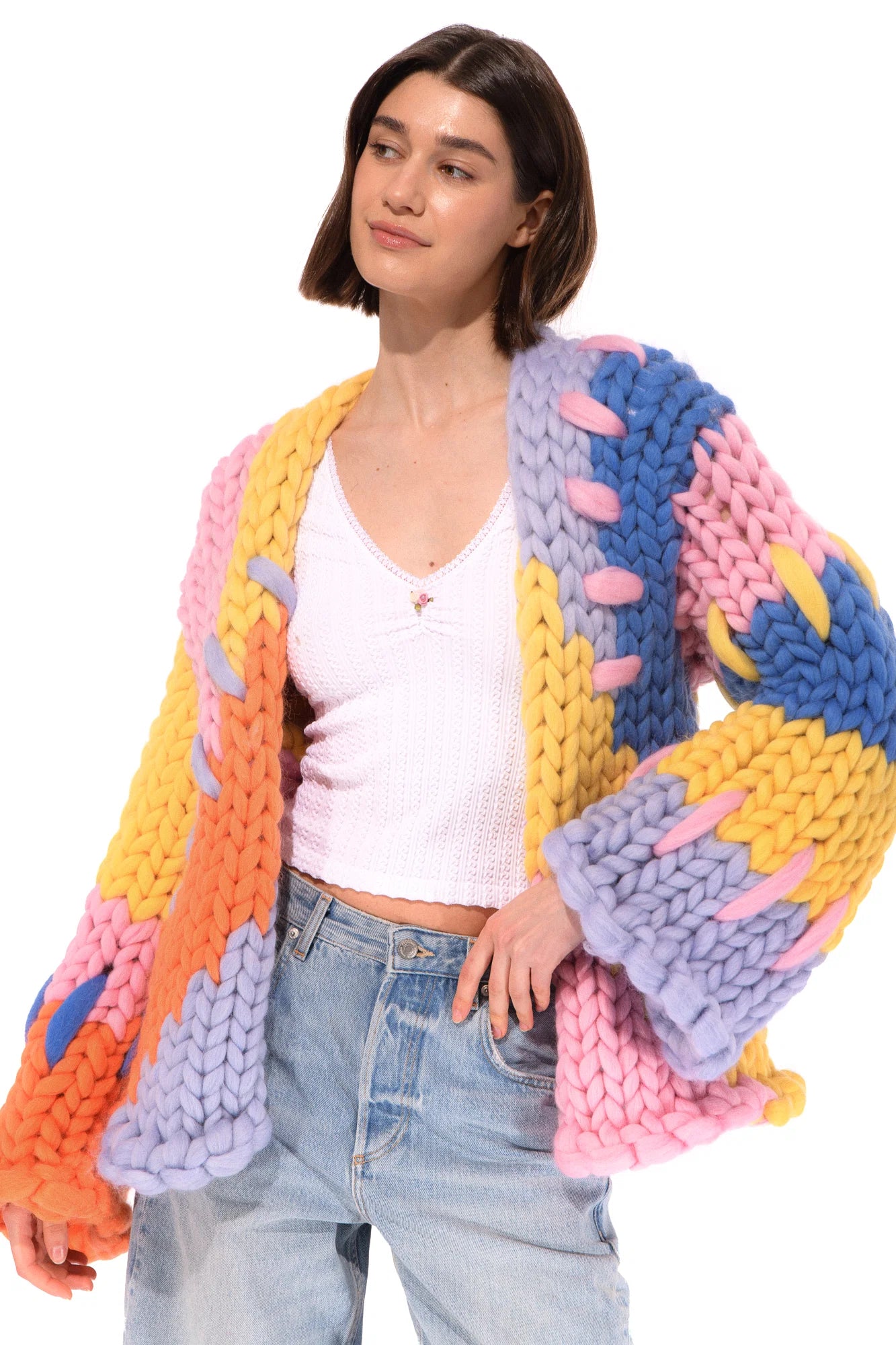 【受注生産】<Hope Macaulay> Colourful Colossal Knit Cardigan