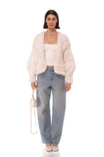 갤러리 뷰어로 이미지로드, 【受注生産】<Hope Macaulay> White Colossal Knit Cardigan
