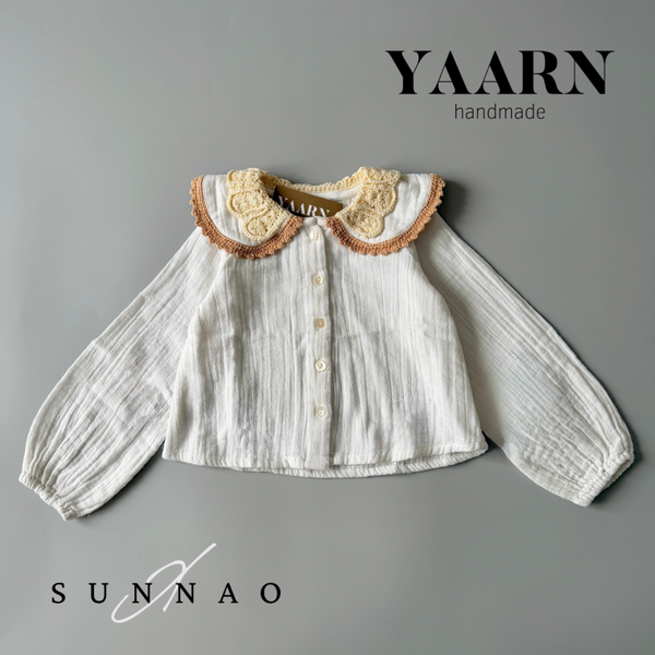 <YAARN>SUNNAO EXCLUSIVE Collar Blouse - CARAMEL