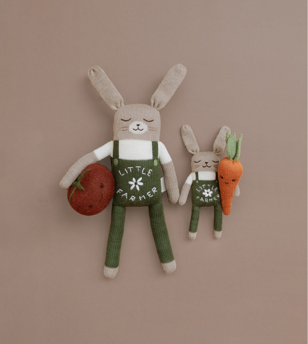 <Main Sauvage>Bunny knit toy - Little farmer