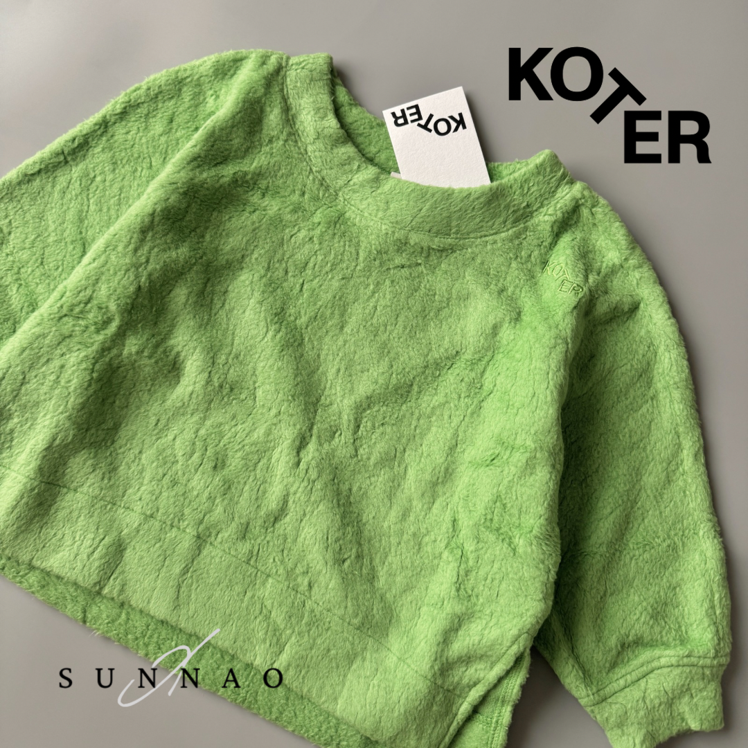 <Studio Koter> RIVER TEDDY SWEATSHIRT - Green
