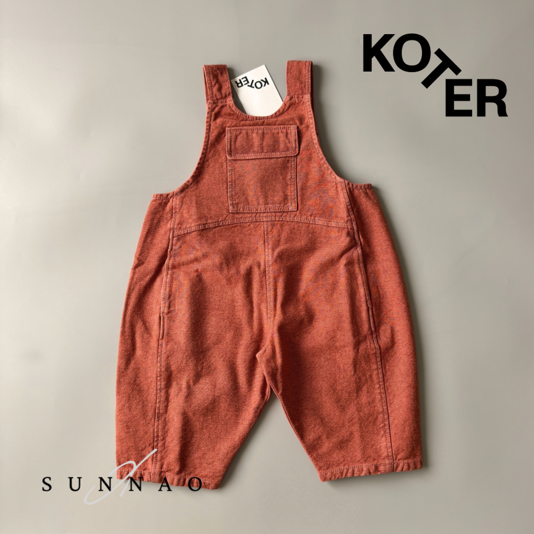 <Studio Koter> KAI OVERDYE DENIM DUNGAREES - Fusion Coral