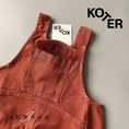 Load image into Gallery viewer, <Studio Koter> KAI OVERDYE DENIM DUNGAREES - Fusion Coral
