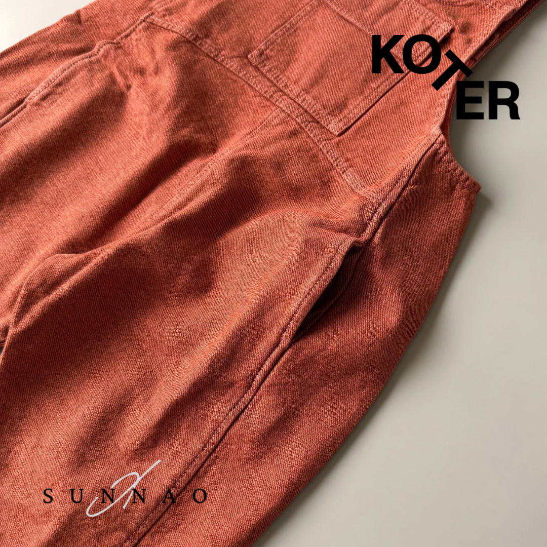 <Studio Koter> KAI OVERDYE DENIM DUNGAREES - Fusion Coral