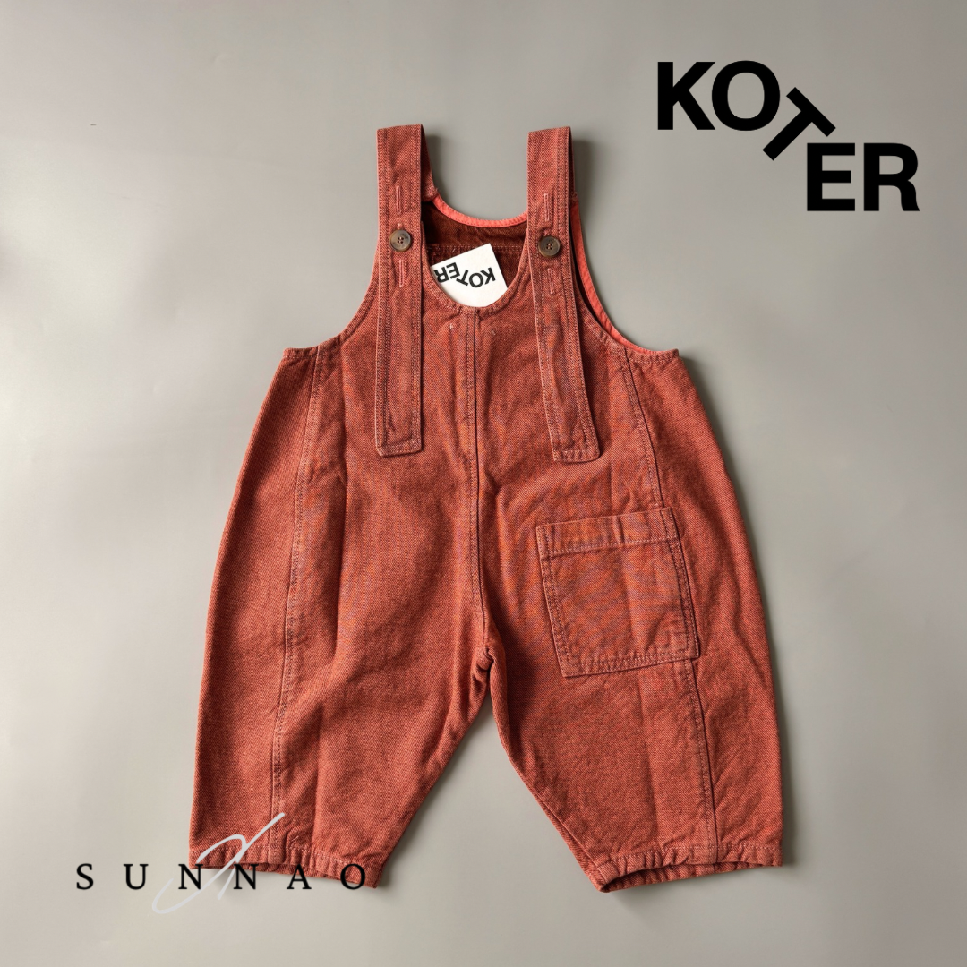 <Studio Koter> KAI OVERDYE DENIM DUNGAREES - Fusion Coral