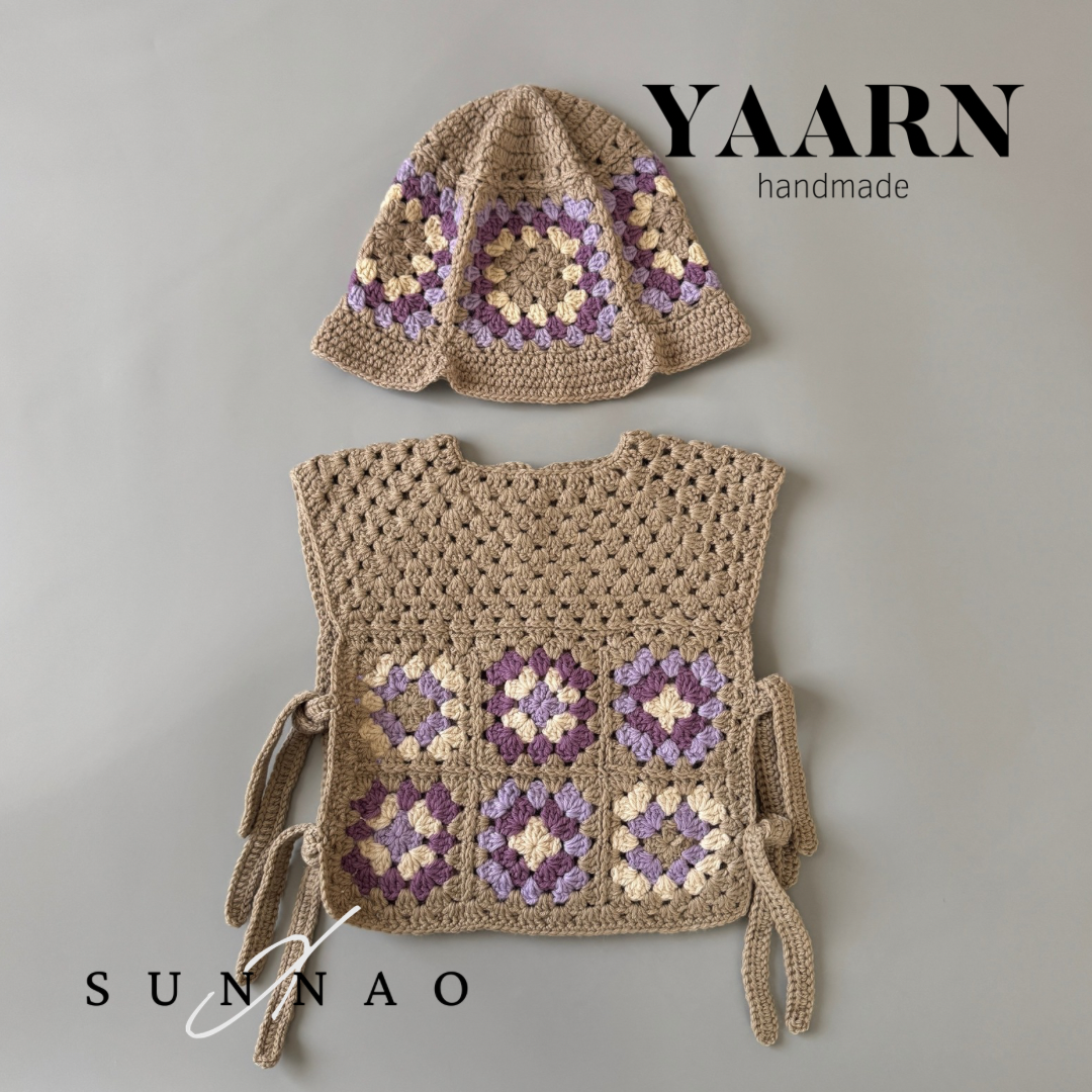 <YAARN>Woolen Hat AVERY - Orchid Combo