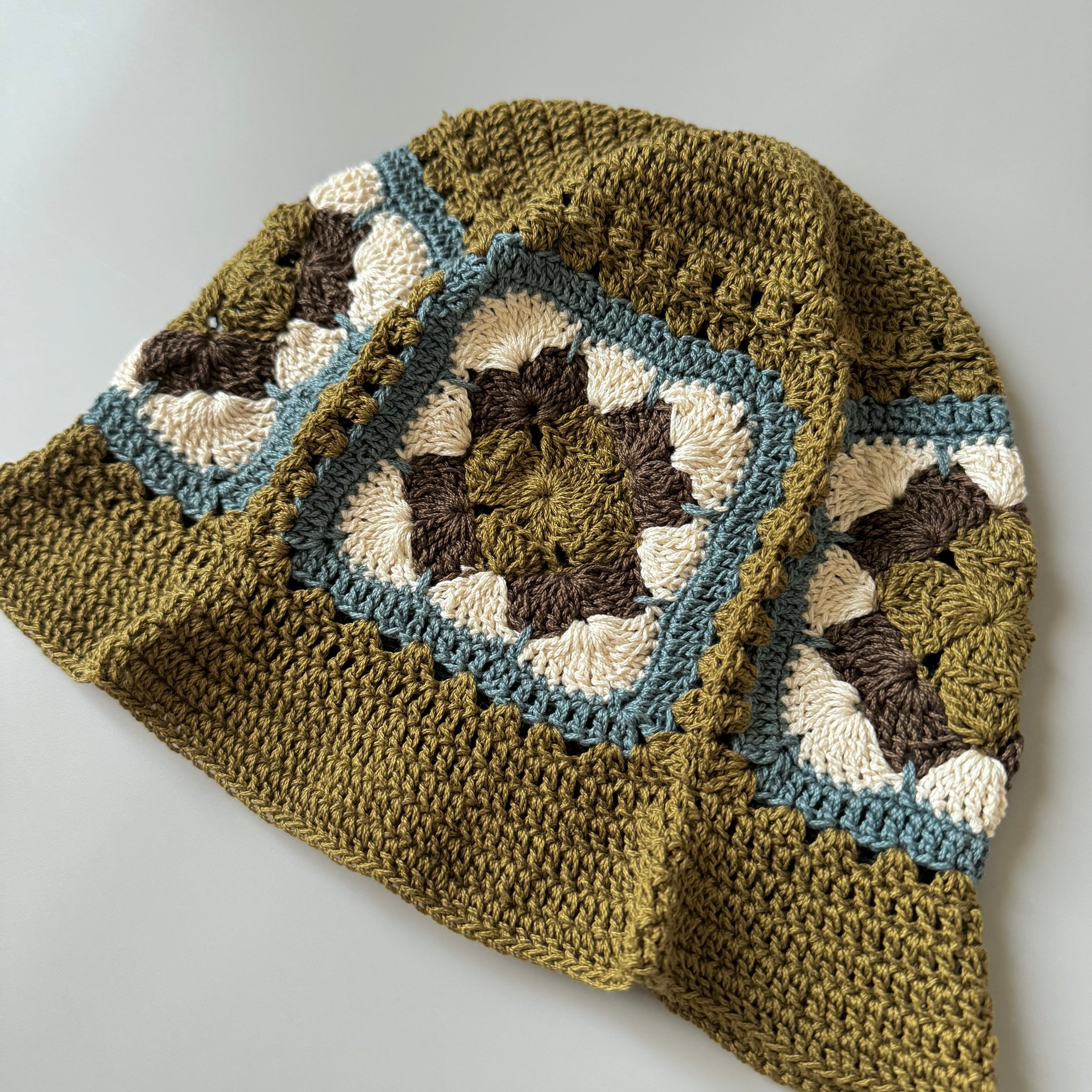 <YAARN>Granny Square Hat LEWIS - Stone（1-6Y）