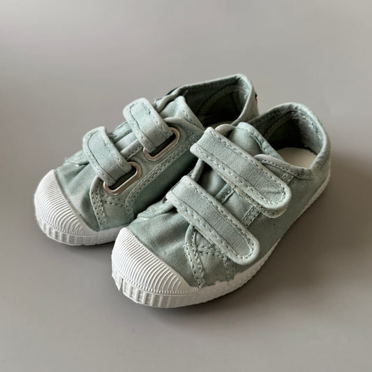 <Cienta>Double strap velcro sneaker - AQUA 78777