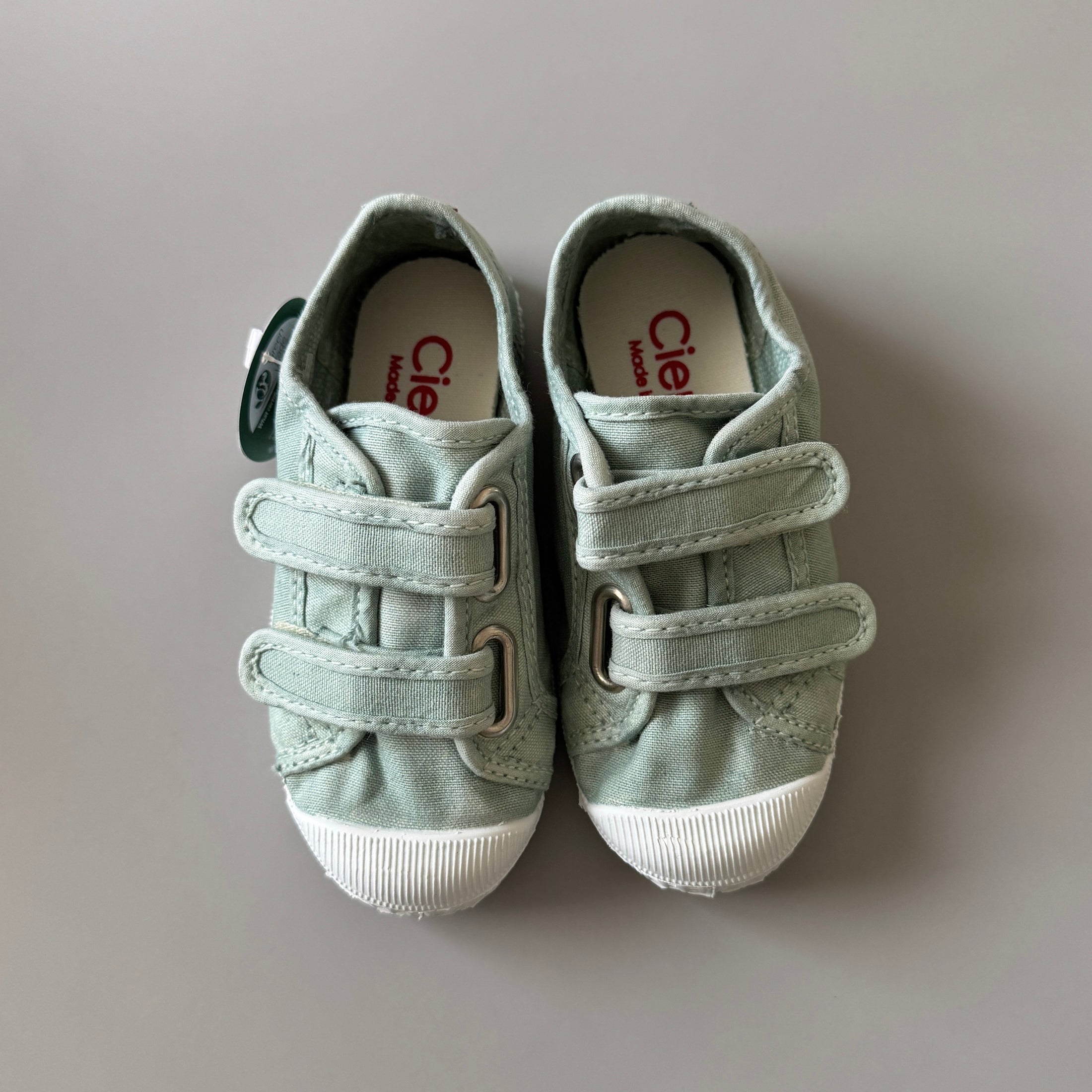 <Cienta>Double strap velcro sneaker - AQUA 78777