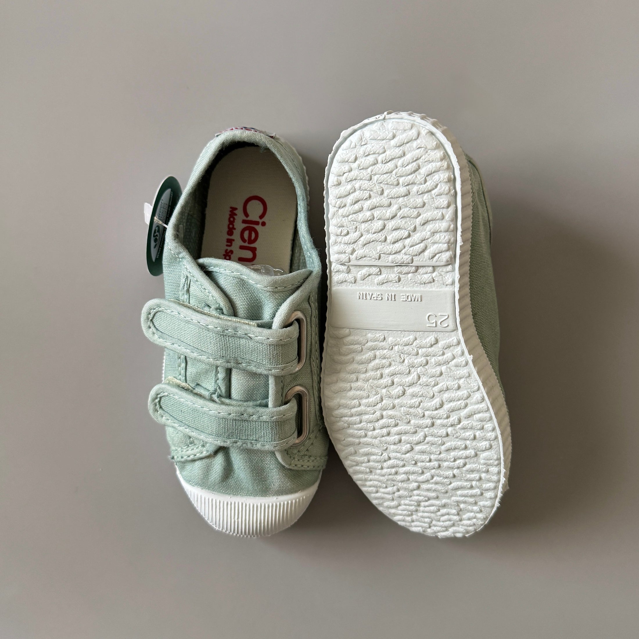 <Cienta>Double strap velcro sneaker - AQUA 78777