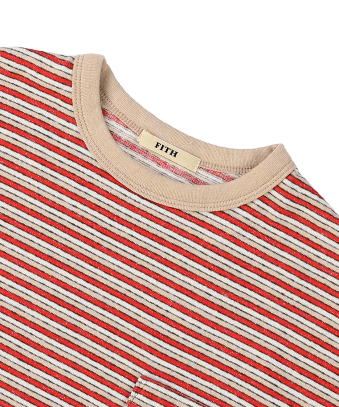 <FITH> Multi Striped Long Sleeve Tee - Red