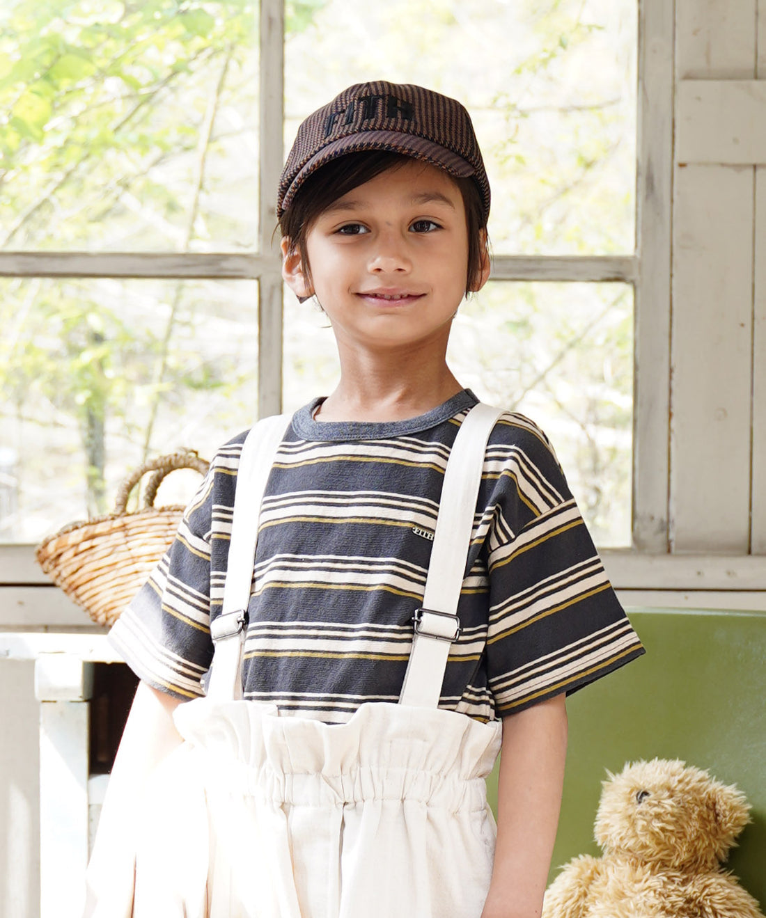 <FITH> Suspender Curved Pants - Off White