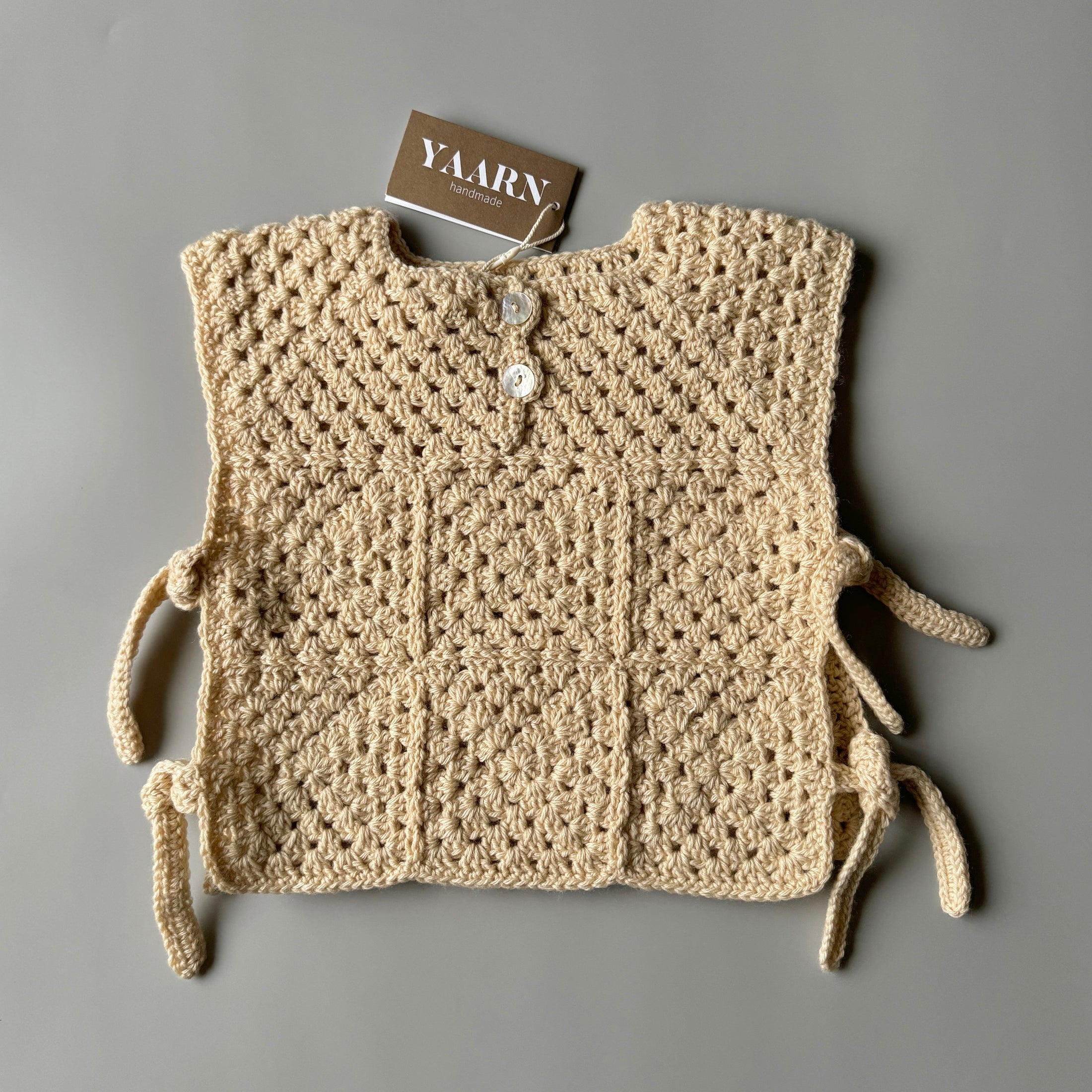 <YAARN>Woolen Vest ROWAN - Vanilla（1-6Y）