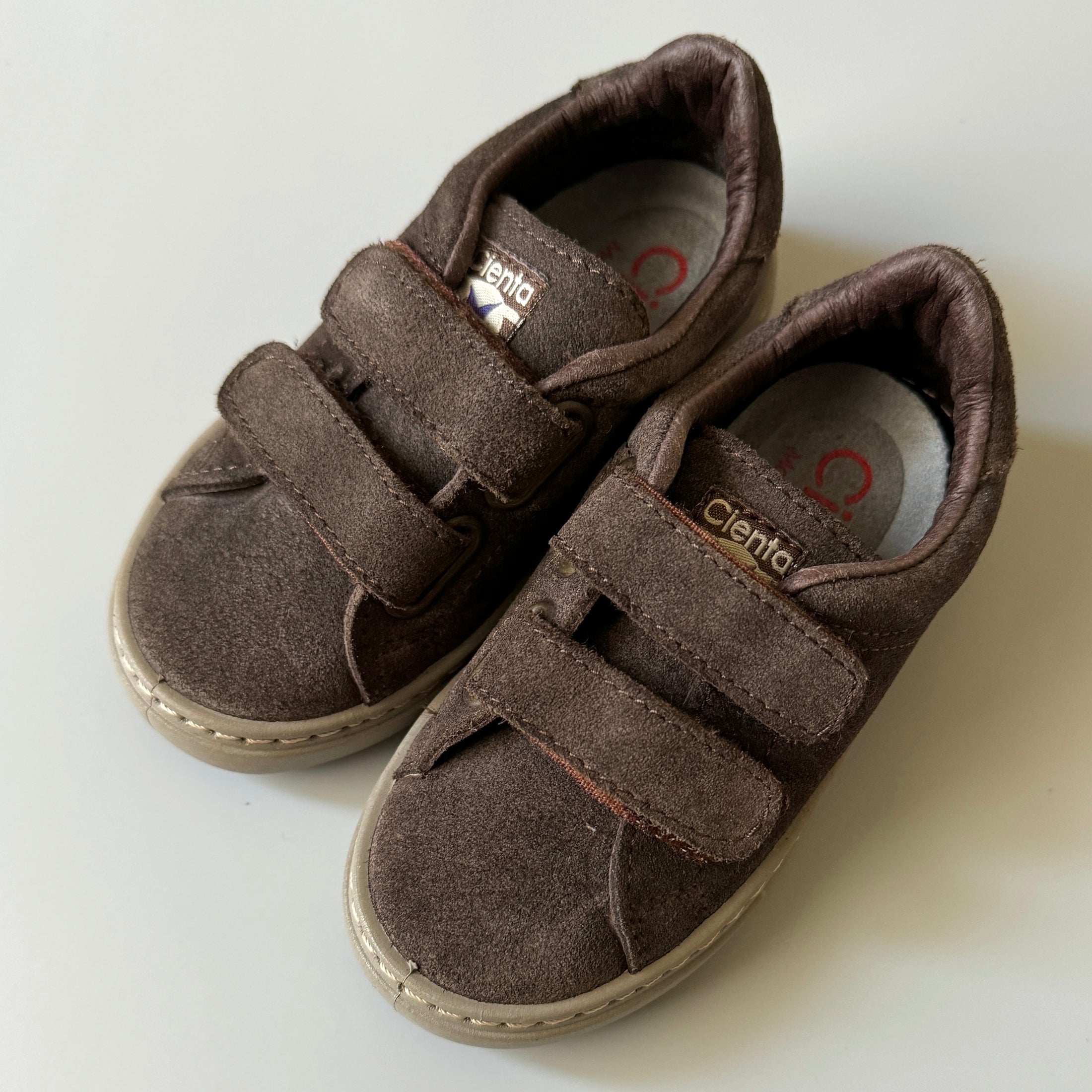 <Cienta>Velcro sneaker Suede - MARRON 90887