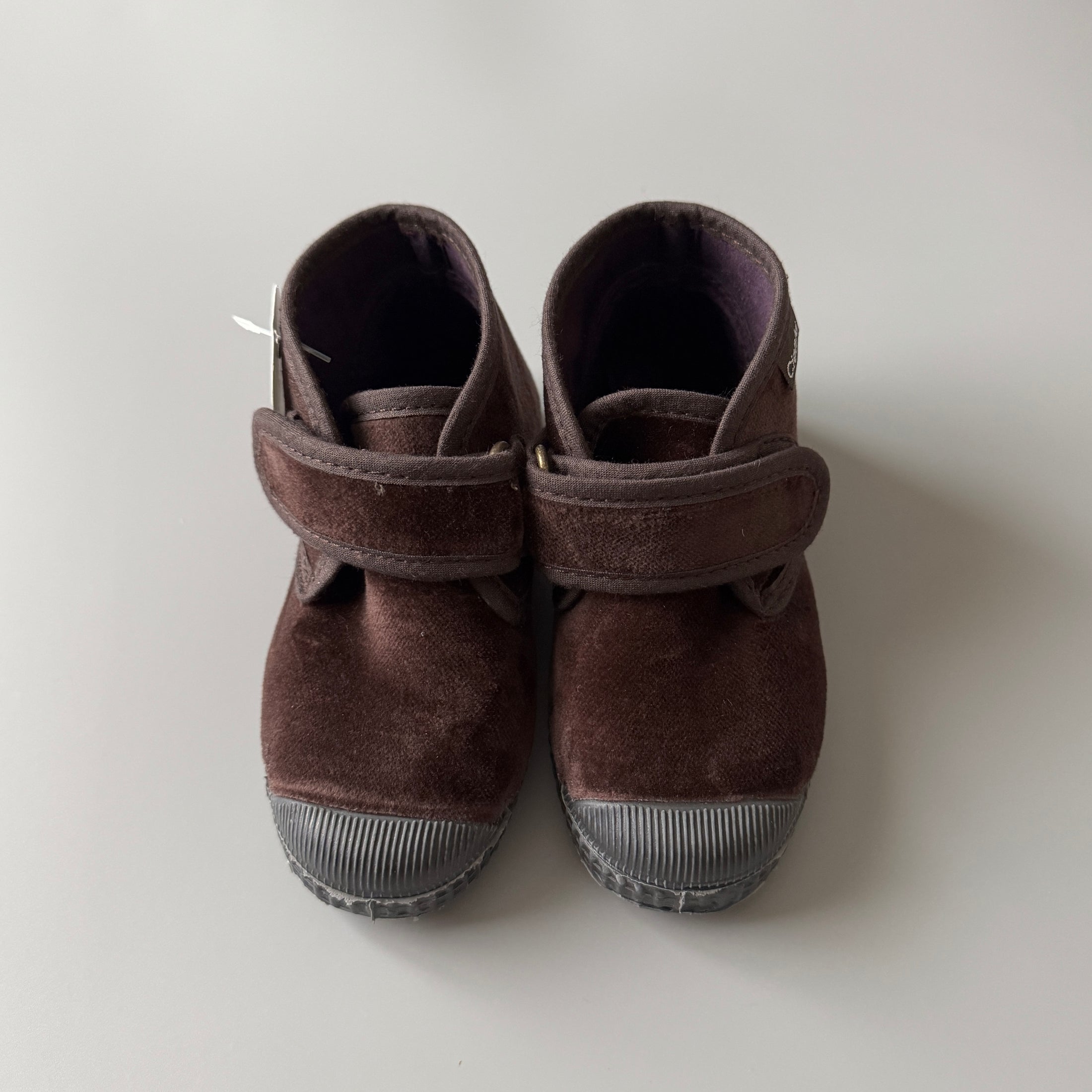 <Cienta>High-cut velour shoes - BROWN 975075