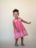 Gallery viewerに画像を読み込む, <Lali> Sofia Dress in Coral Crossstitch（2-5Y）
