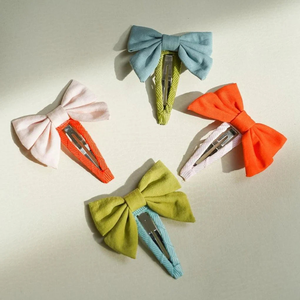 <GRECH&CO.> FABLE BOW CLIPS -  JADE+MELON