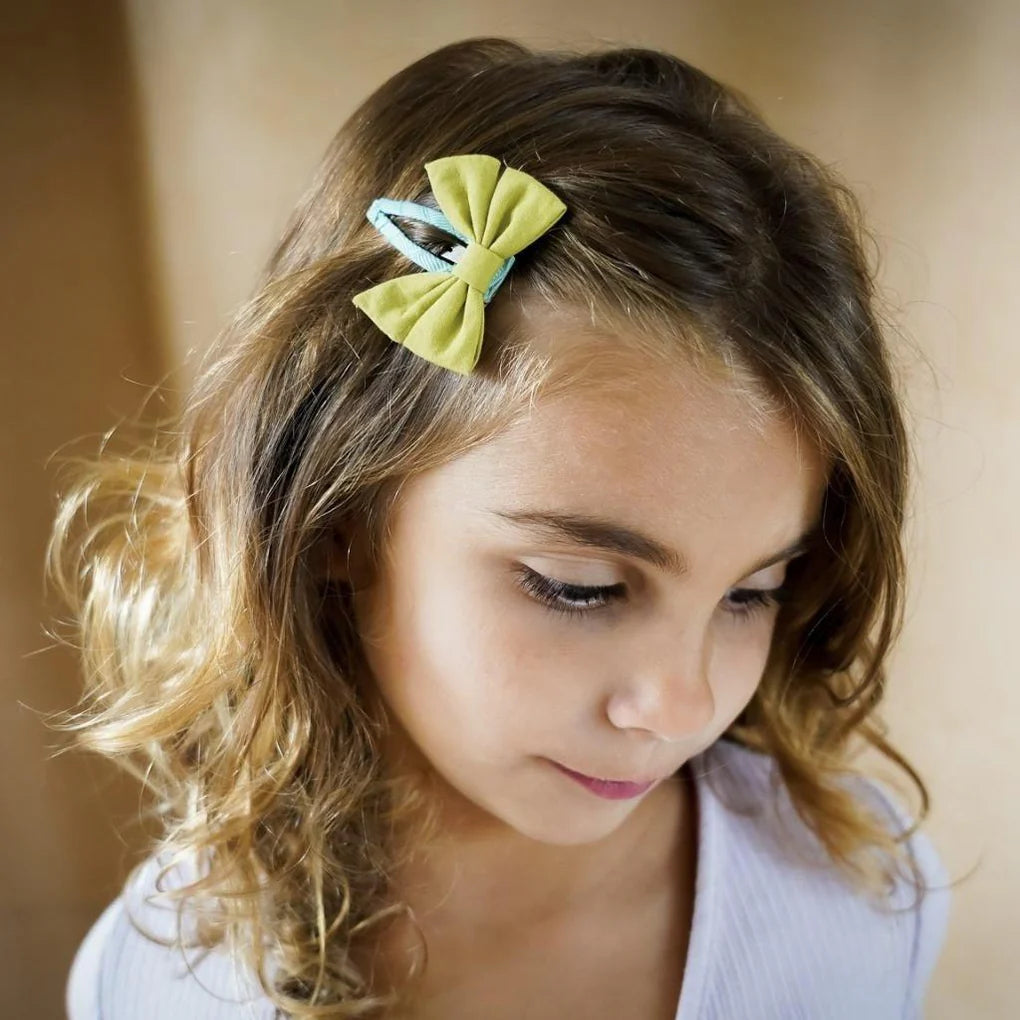 <GRECH&CO.> FABLE BOW CLIPS -  JADE+MELON