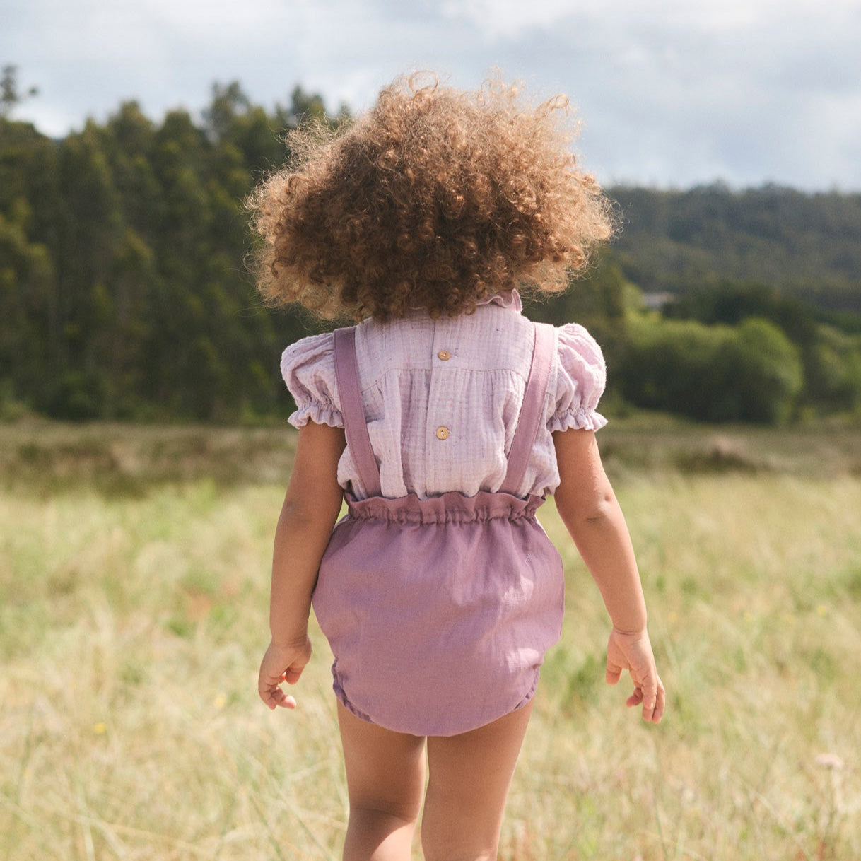 <Birinit Petit> Purple straps bloomer（6M-3Y）